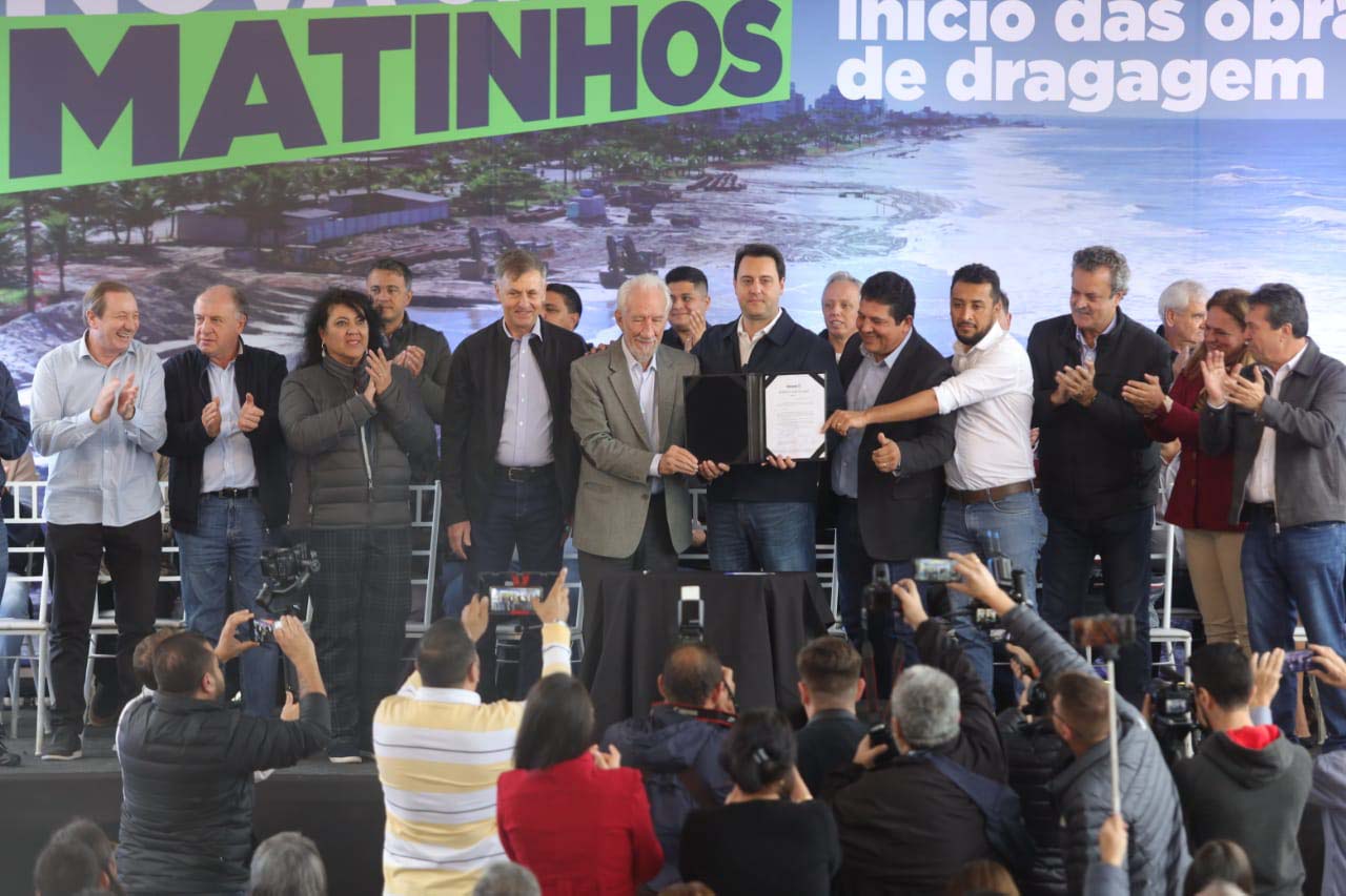 obras de dragagem e revitalização de Matinhos