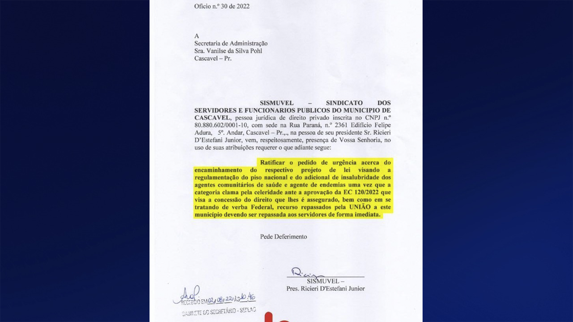 Simuvel ofício