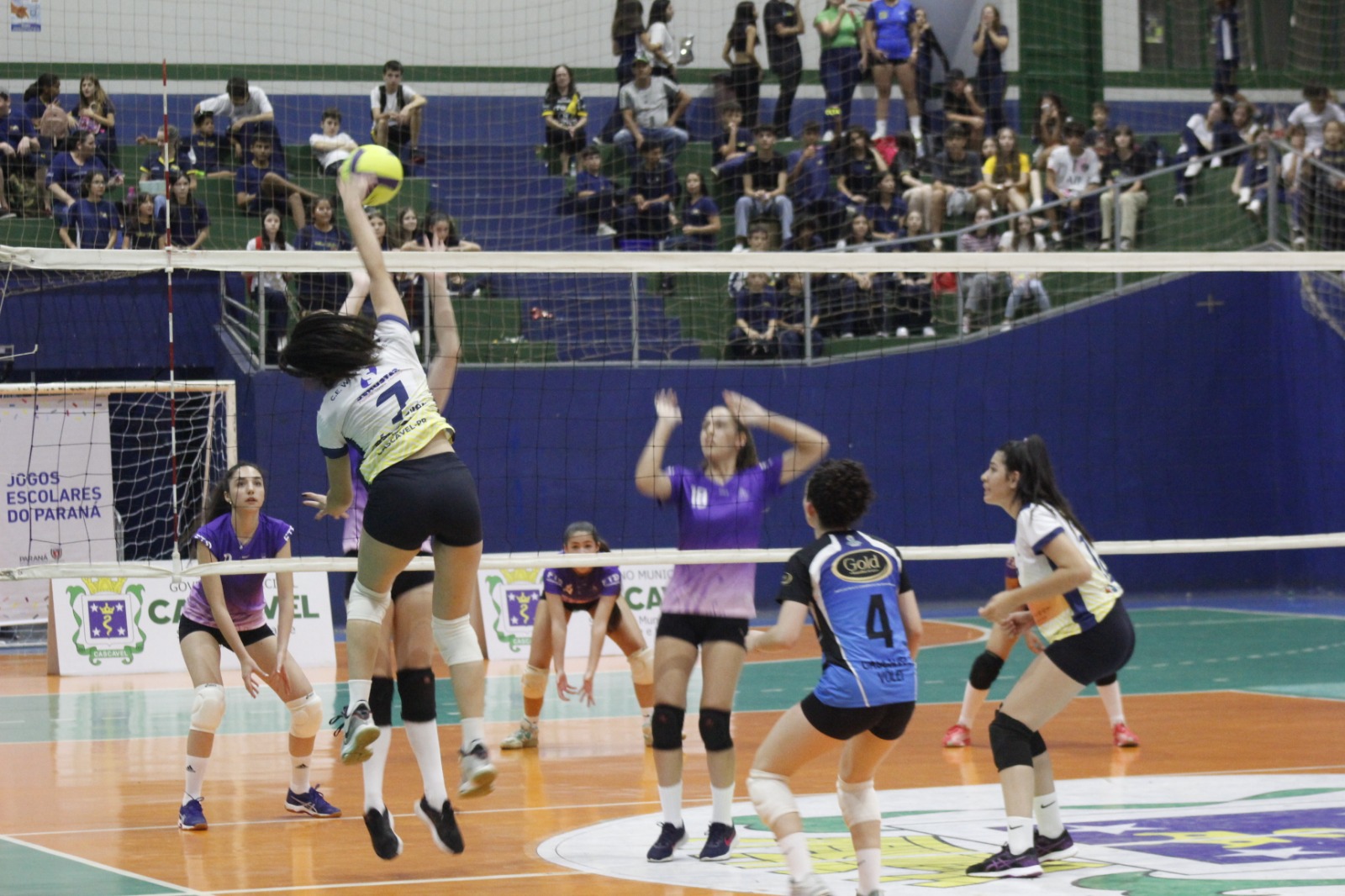 As meninas do Wilson Joffre venceram o Marista por 3 sets a 0