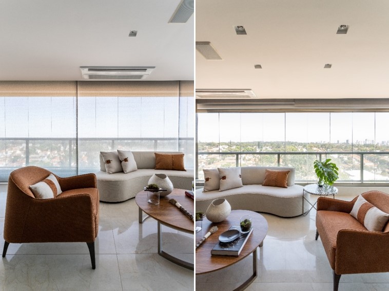 Tons terrosos são ótimas opções tanto para ambientes internos quanto externos.