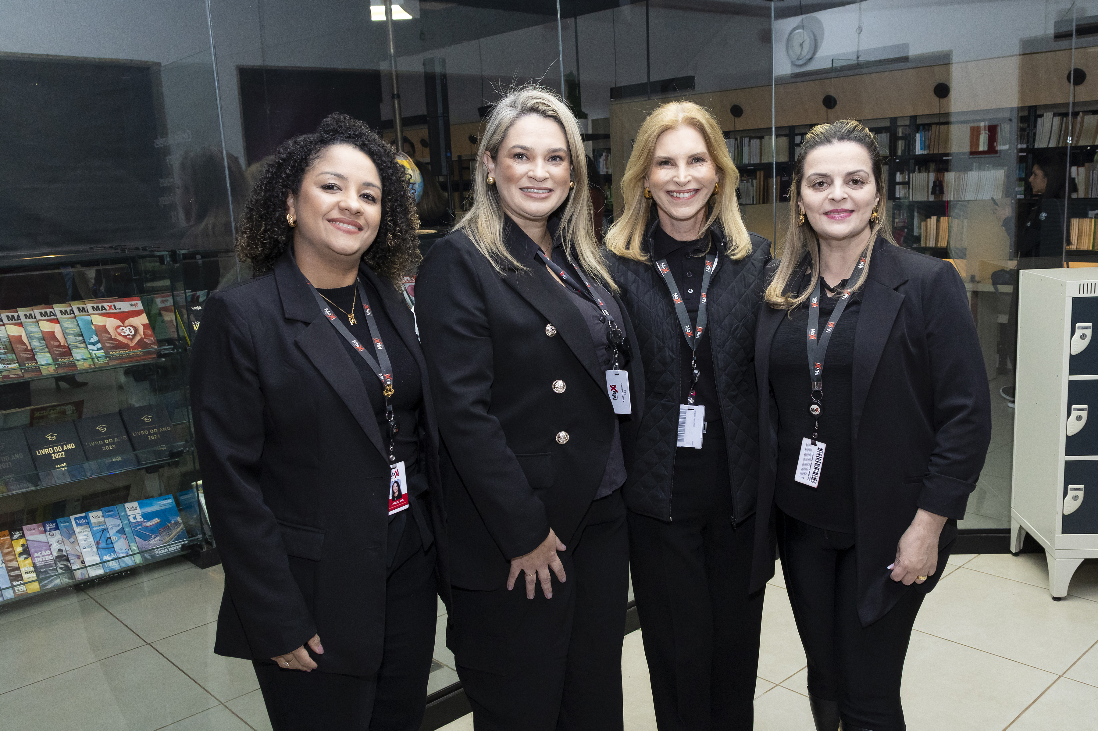 Jaqueline Oliveira, coordenadora de atendimento, Maria Eugênia Rodrigues, atendimento educacional geral, Raquel Calil Ruy, diretora pedagógica do Ensino Médio, Jaqueline Romeiro, coordenadora do Ensino Fundamental Anos Finais