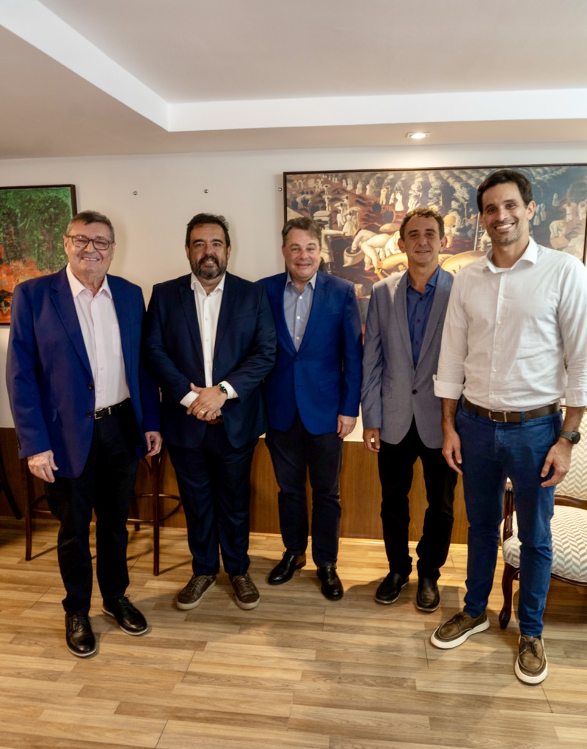 Jorge Nicchio, Fabrício Tristão, Marcus Magalhães, Gustavo Serrão, e Pedro Benevides, diretor executivo da Vports.