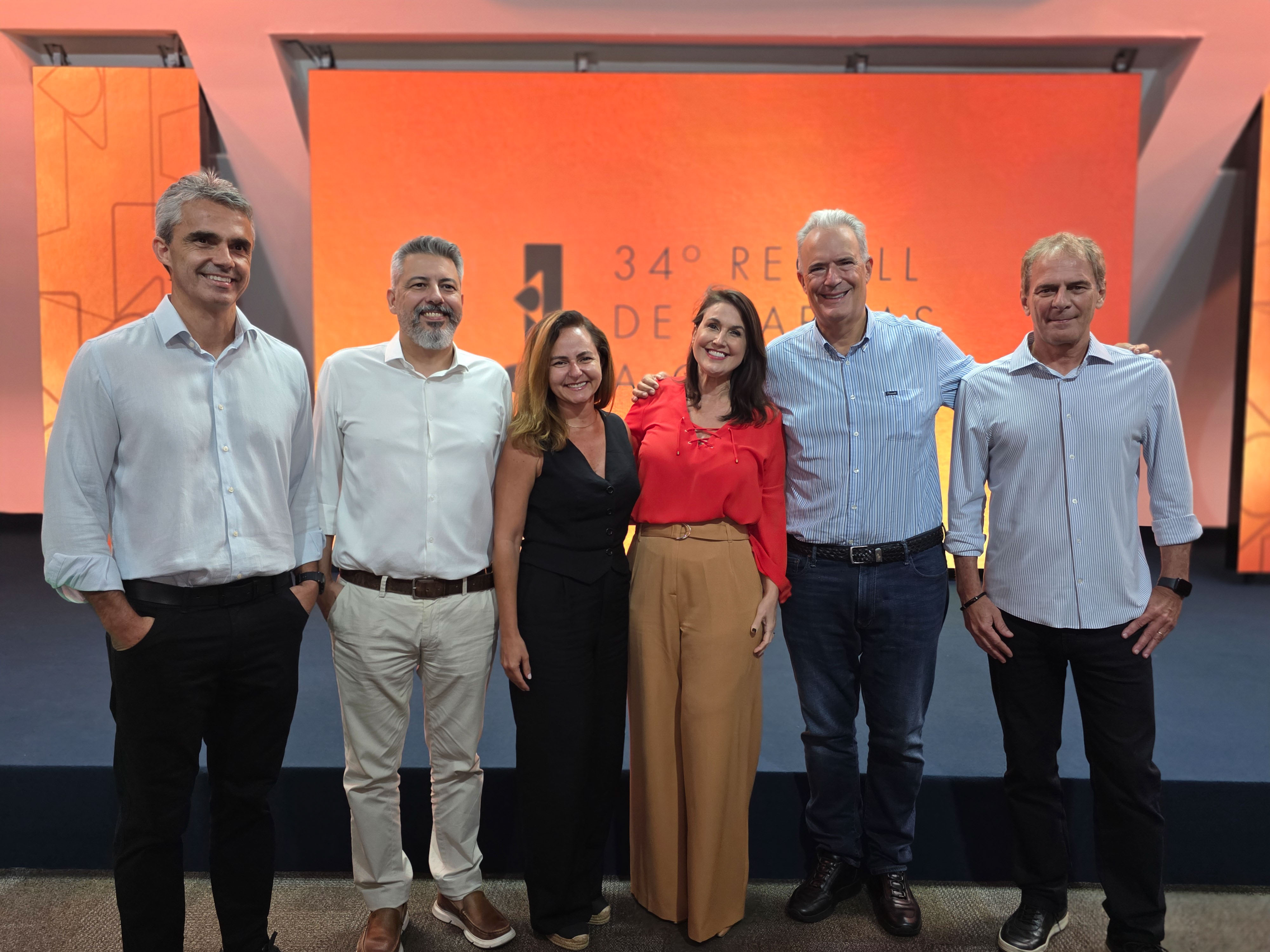 Bruno Passoni, Bruno Araújo, Karine Karam, Renata Rasseli, Luiz Lara e Marcello Moraes
