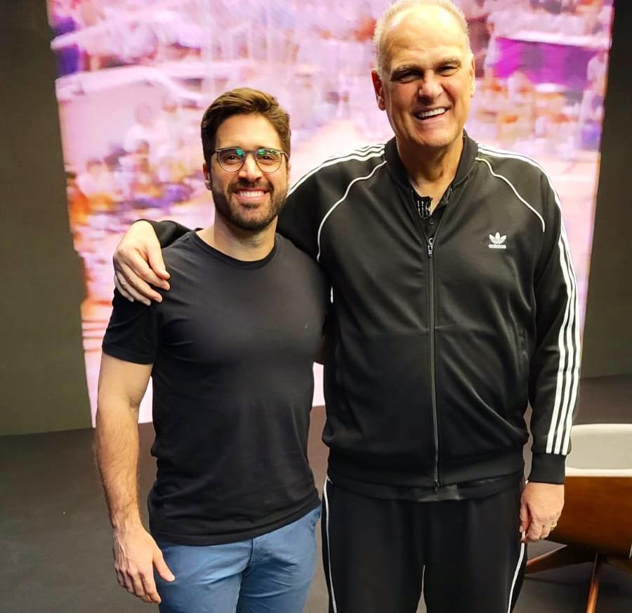 Bruno Schmidt e seu tio Oscar Schmidt
