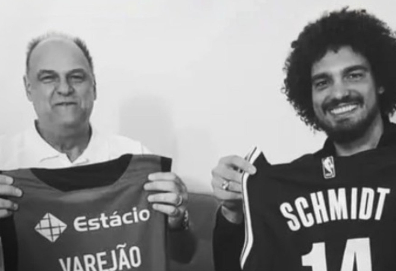 Oscar Schmidt e Anderson Varejão juntos