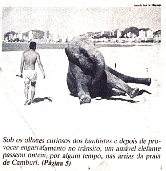 Aparição de Ramy foi capa de A Gazeta no dia 1° de maio de 1986