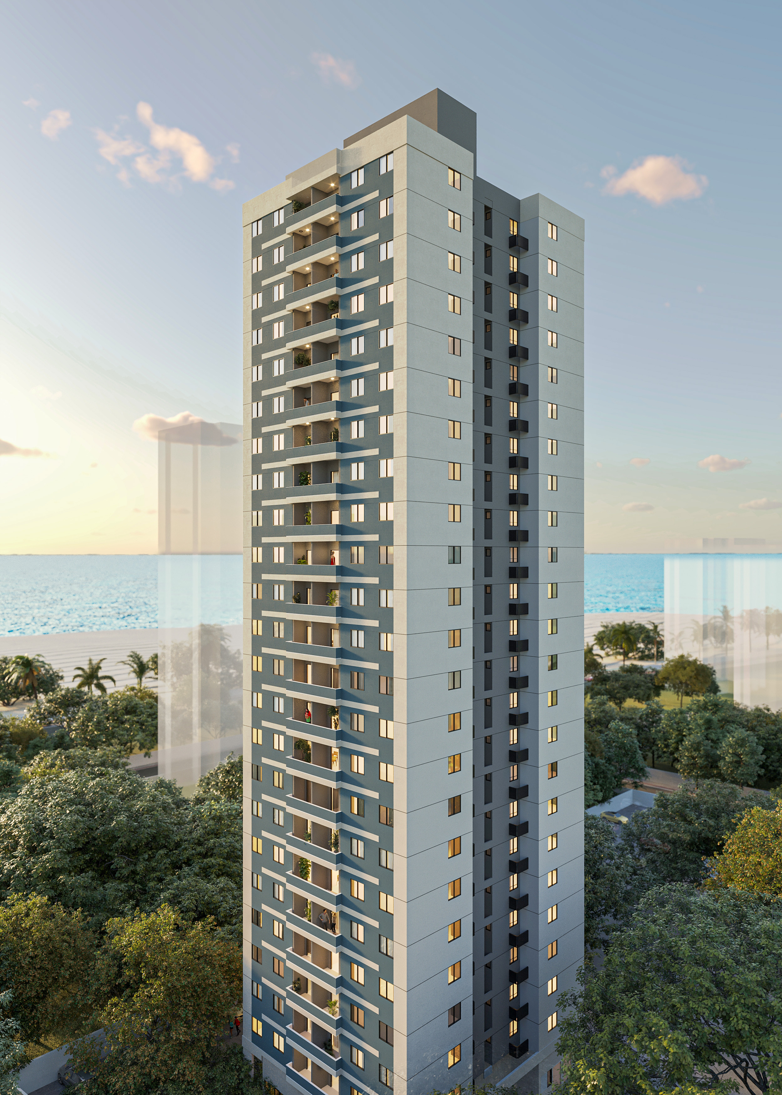 Fachada do Bella Fiori, novo empreendimento da Cittá em Itapuã