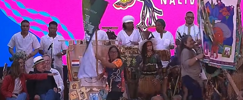 Lula e Janja em evento sobre cultura em Aracruz
