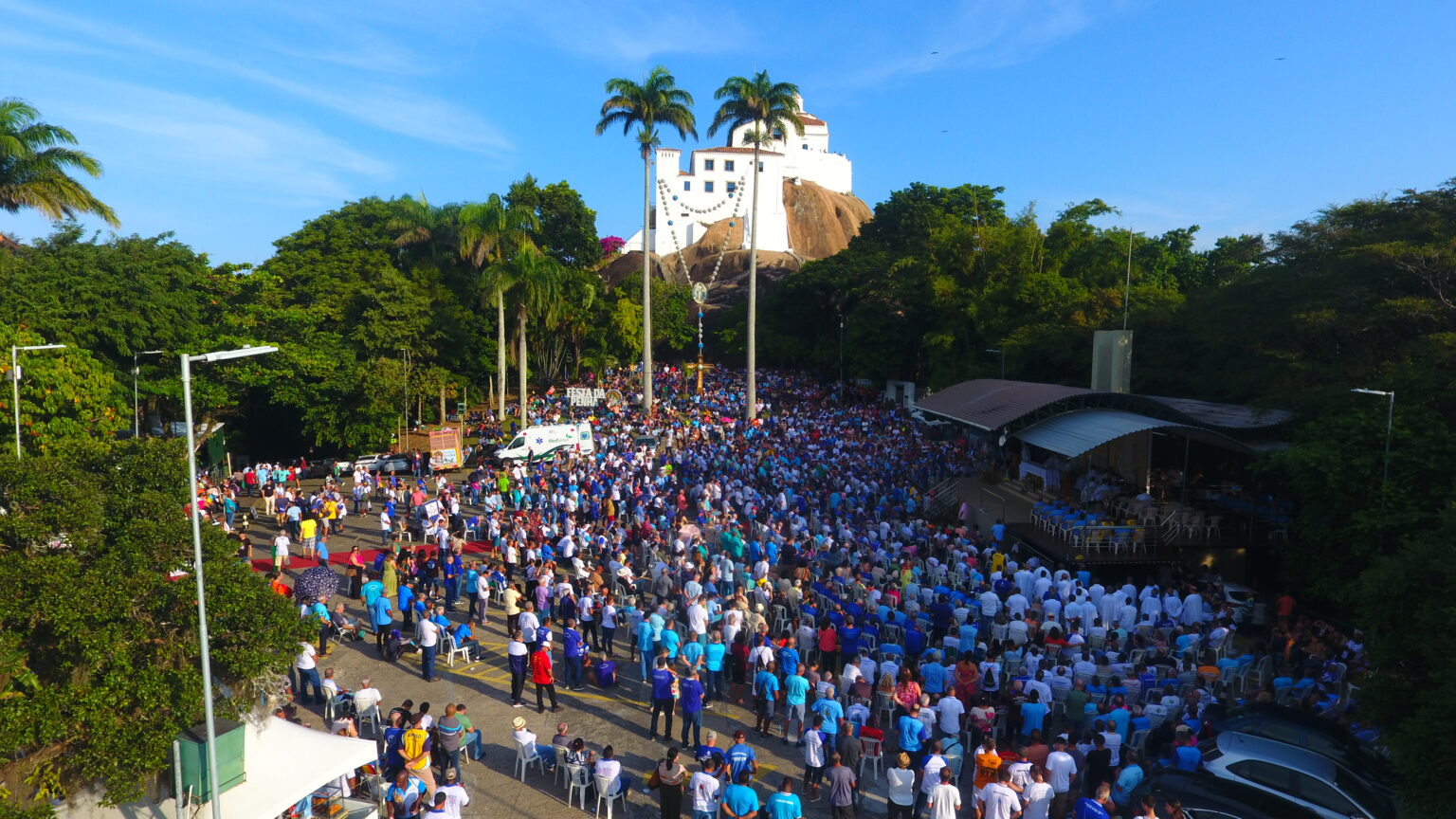 A missa de encerramento do 13º Encontro Estadual do Terço dos Homens será realizada no Campinho do Convento da Penha