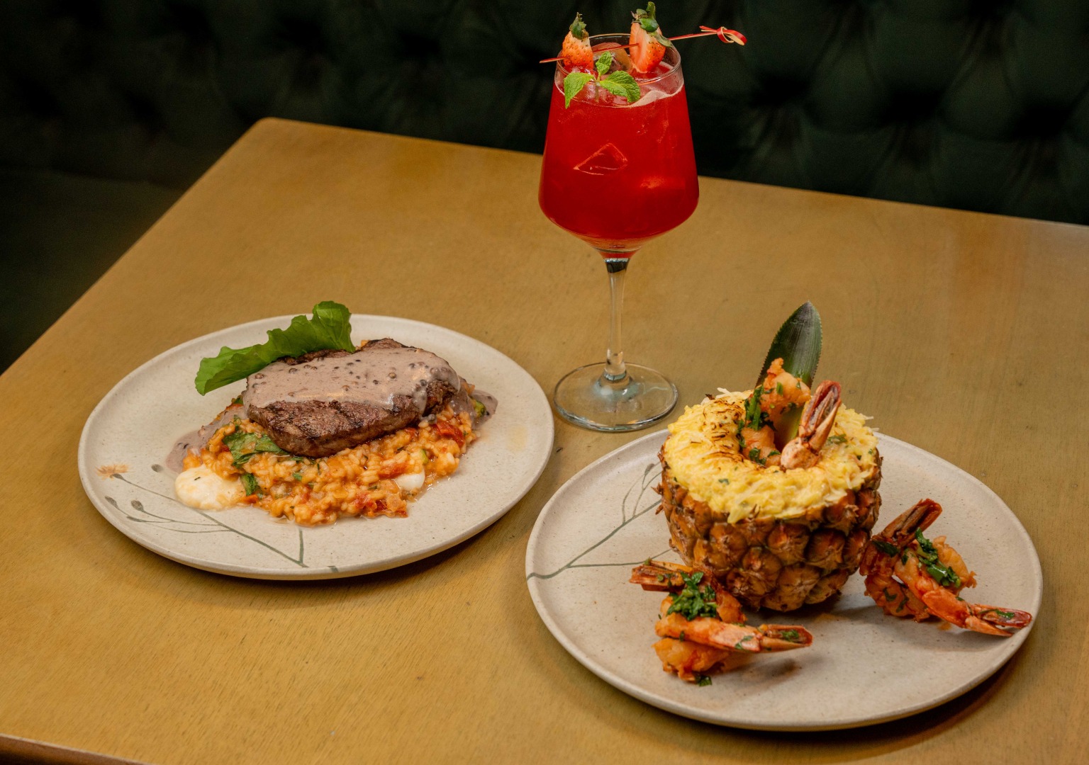 Pratos de drink de Dia dos Namorados do Figata Shopping Vitória