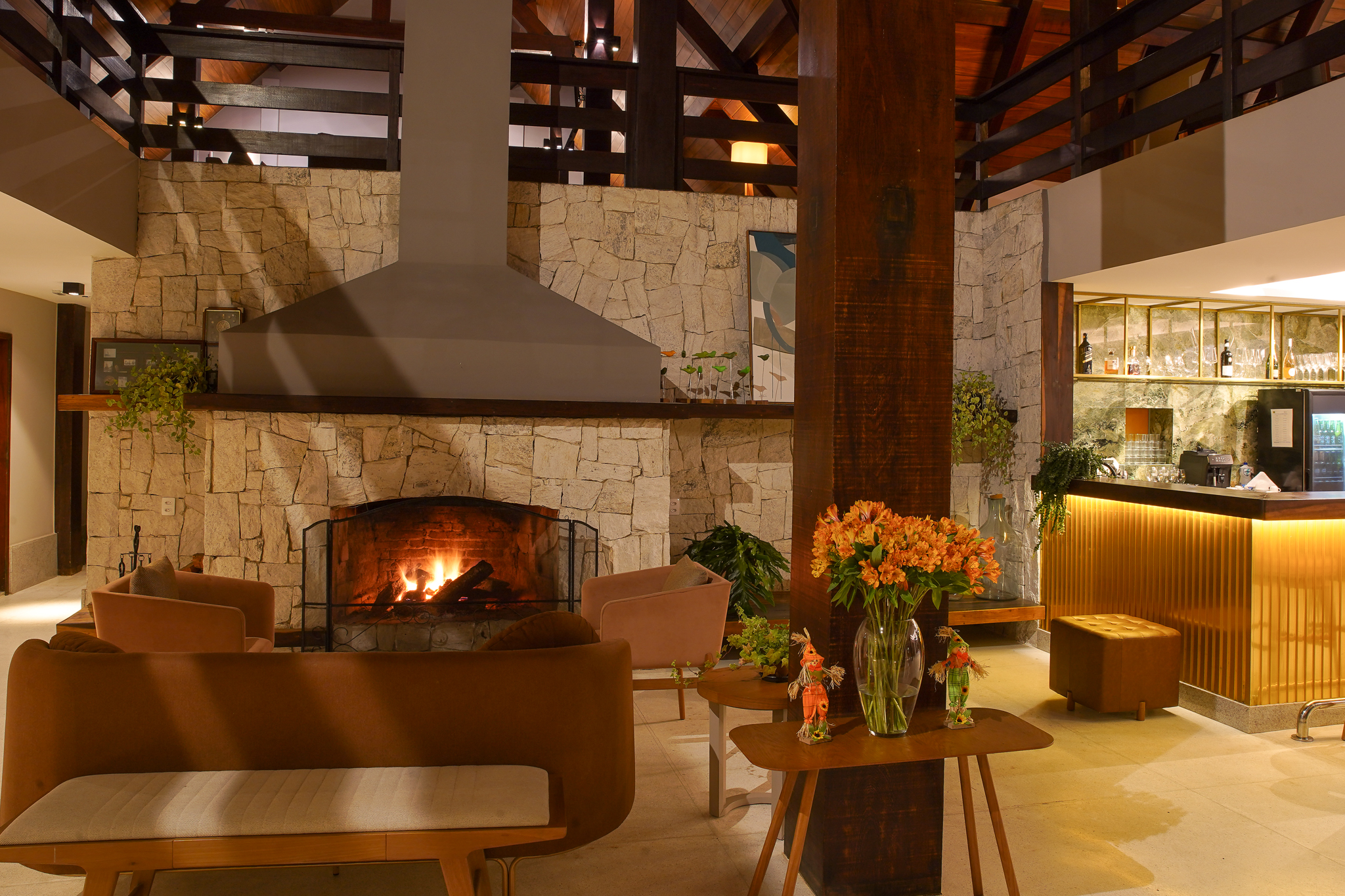 Restaurante Sapucaia da Mata, no Hotel Natureza Eco Lodge, em Vargem Alta