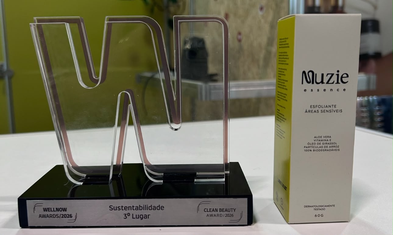 Prêmio conquistado pela B.Kemi, categoria Sustentabilidade, no Clean Beauty Awards, em São Paulo