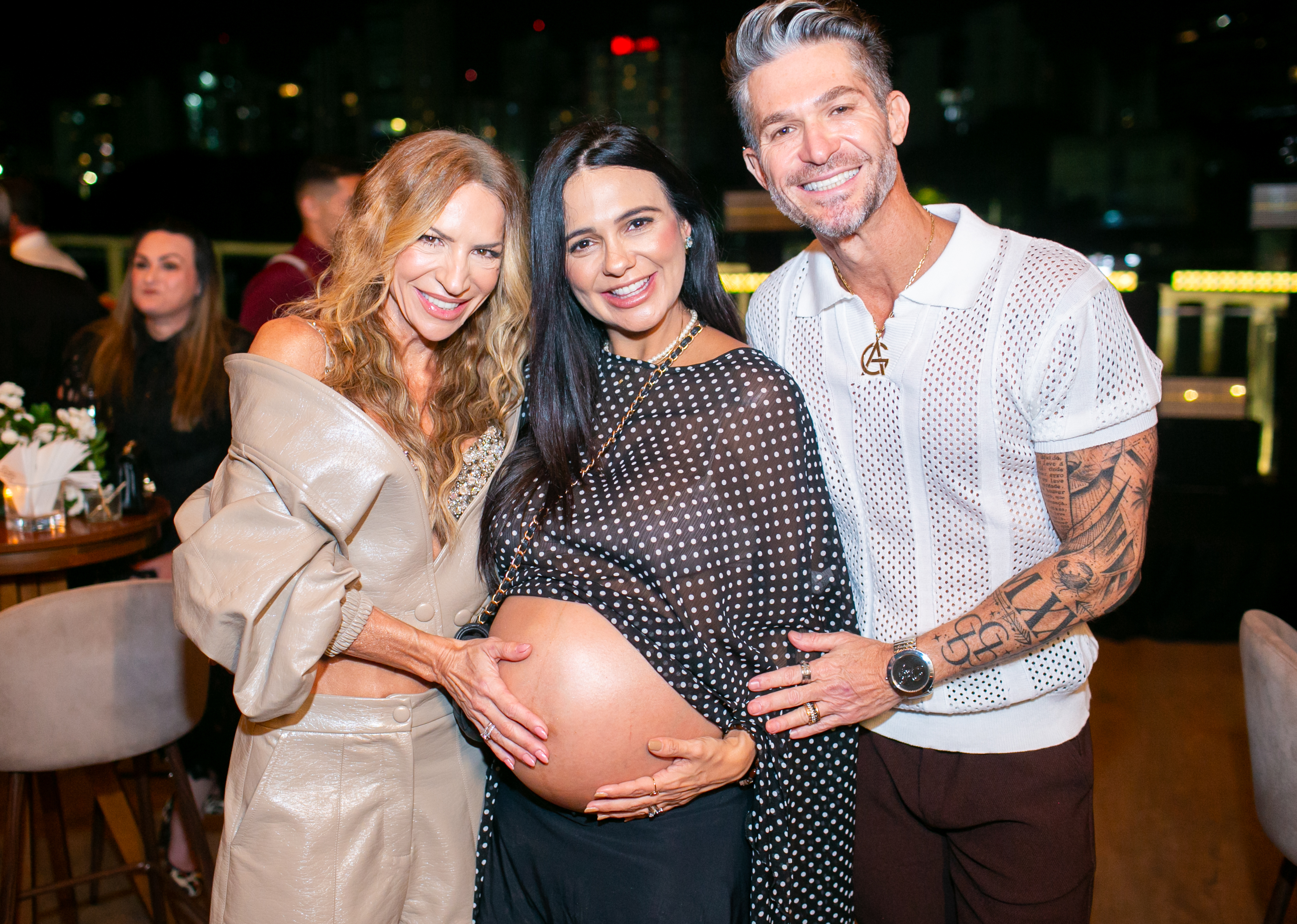 Giovanna e André Rosa com Dani Barreto