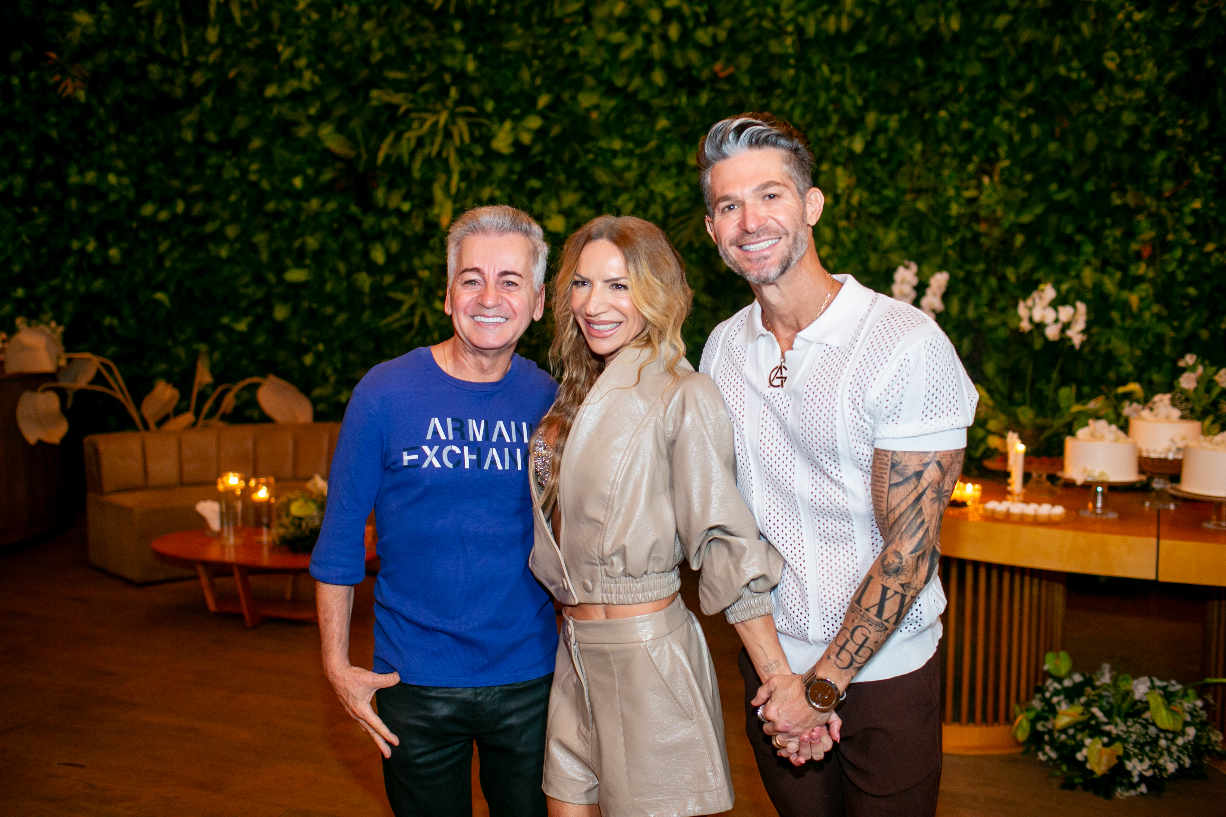 Edilson Pedrini com Giovanna e André Rosa