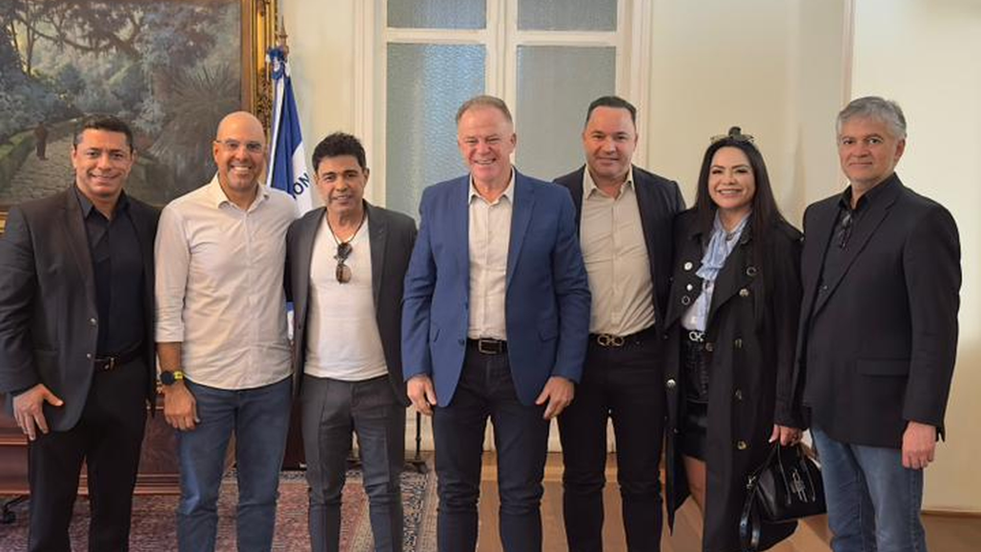 Visita dos representantes da Master Carga Brasil ao ex-governador Renato Casagrande em 2025.
