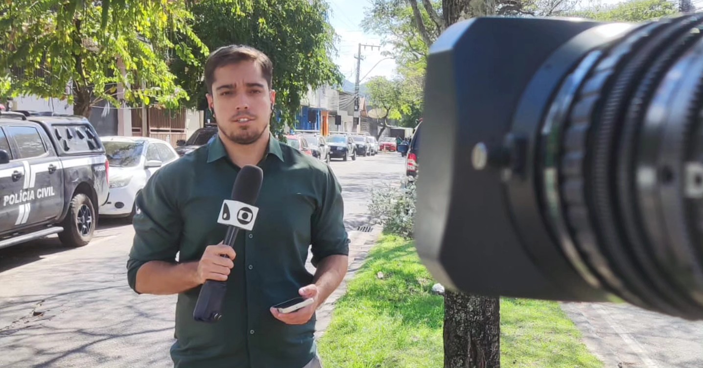 Repórter Caíque Verli, da TV Gazeta