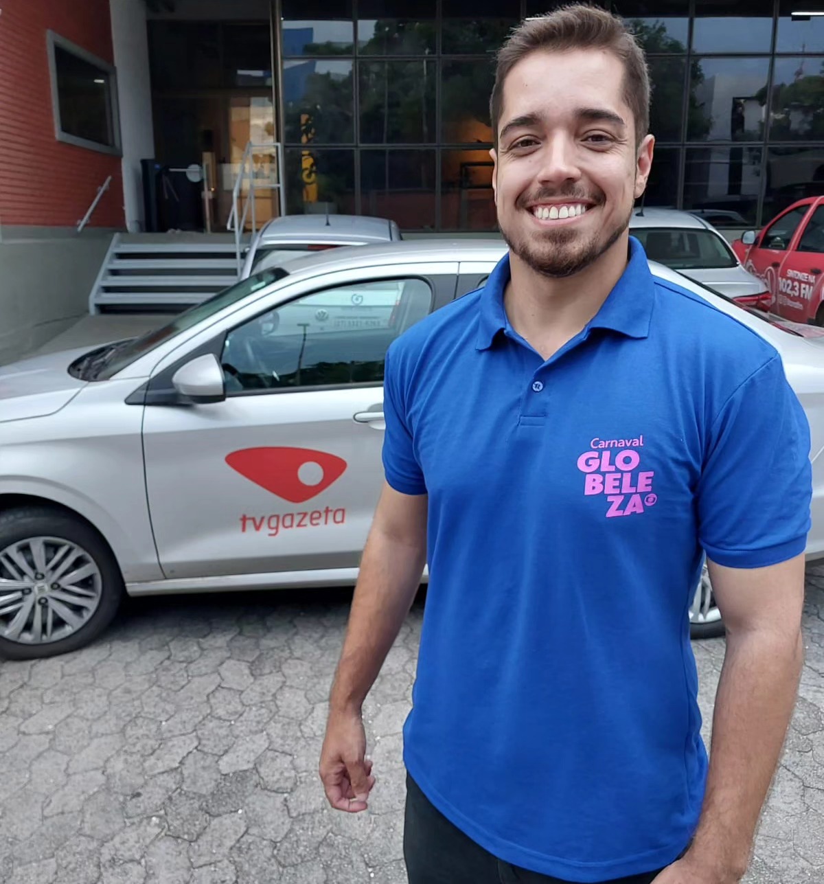 Repórter Caíque Verli, da TV Gazeta