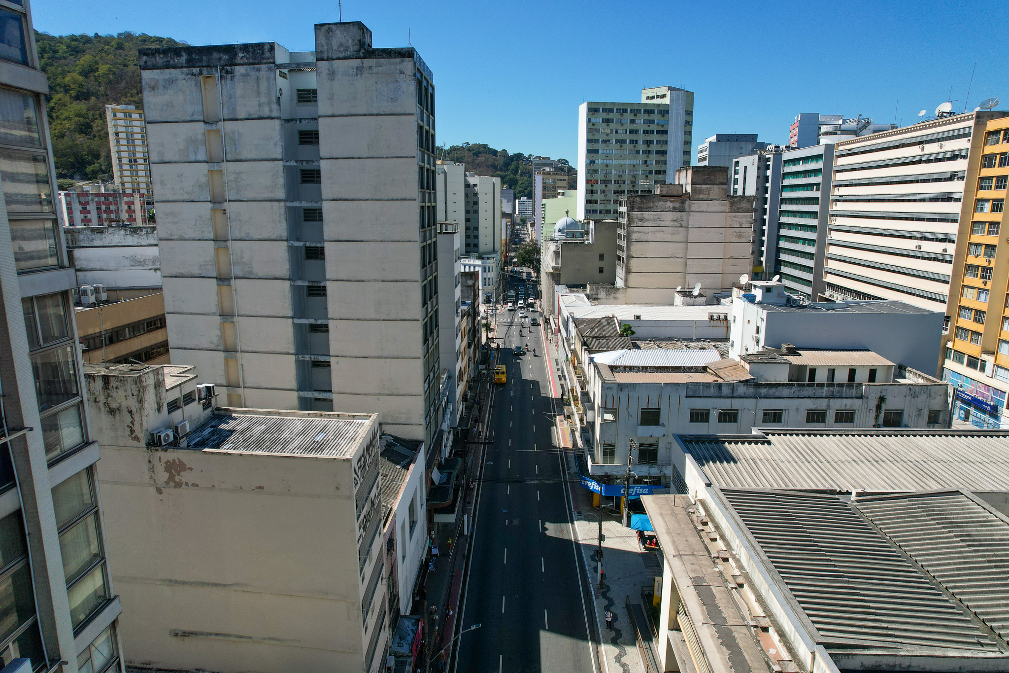 Obras de requalificação da Rua Sete de Setembro, no Centro de Vitória