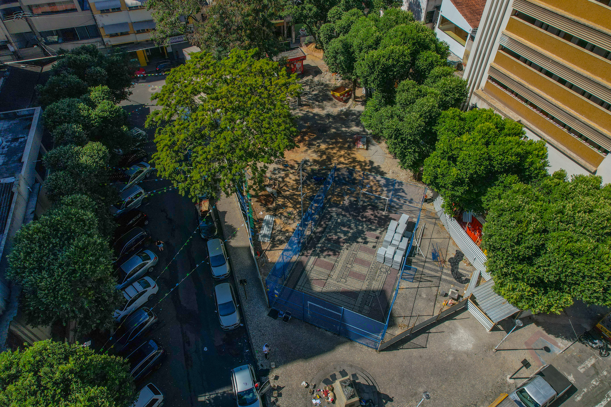 Obras de requalificação da Praça Ubaldo Ramalhete, no Centro de Vitória