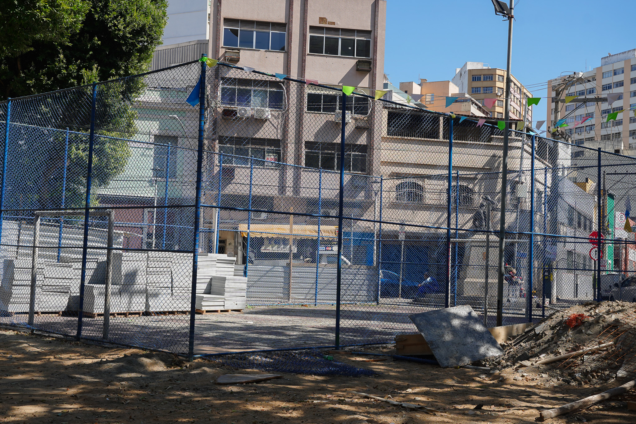 Obras de requalificação da Praça Ubaldo Ramalhete, no Centro de Vitória