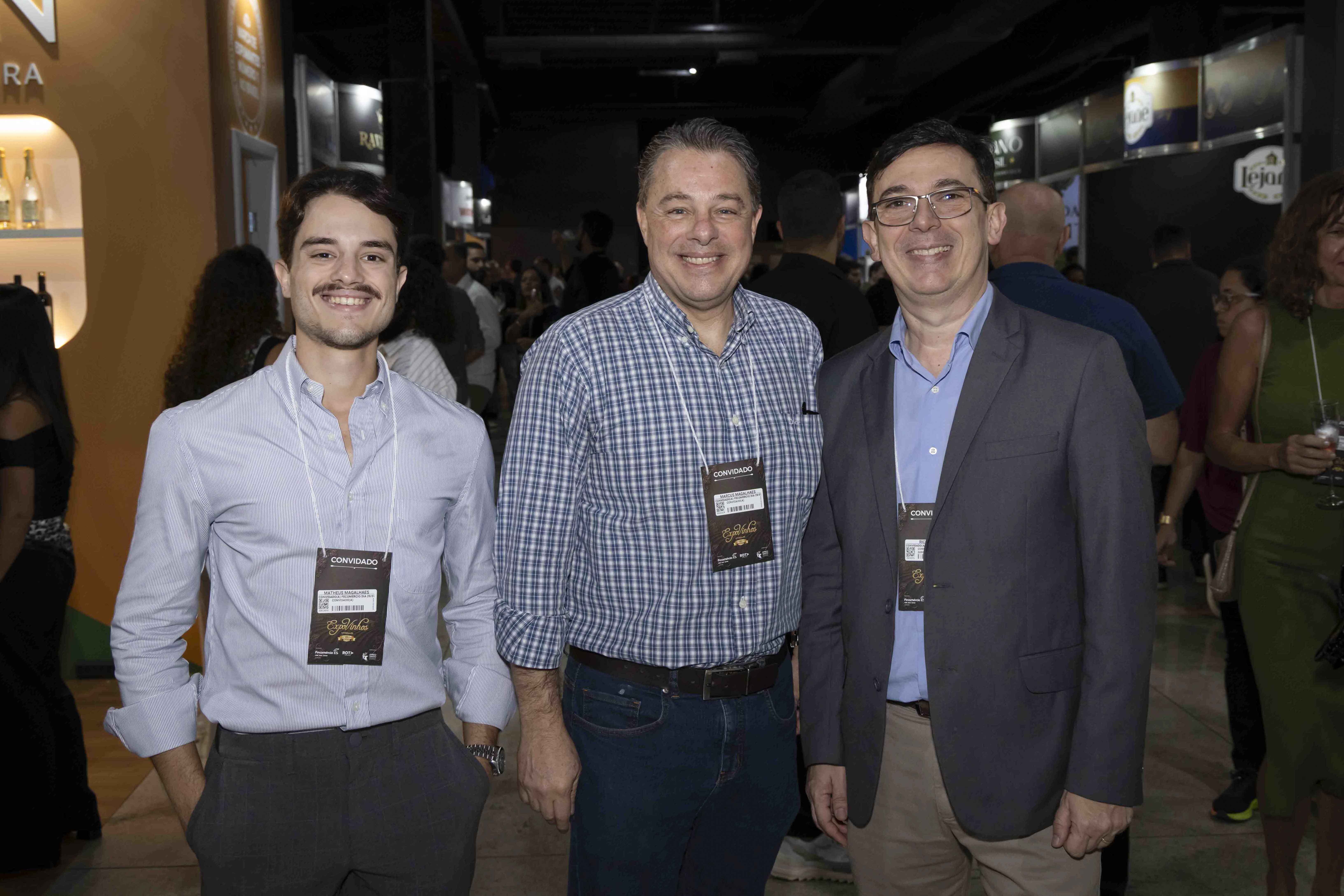 Matheus Magalhães, Café Raízes, Marcus Magalhães, diretor de relações institucionais da Fecomércio-ES e Richardson Schmittel, diretor regional do Senac.