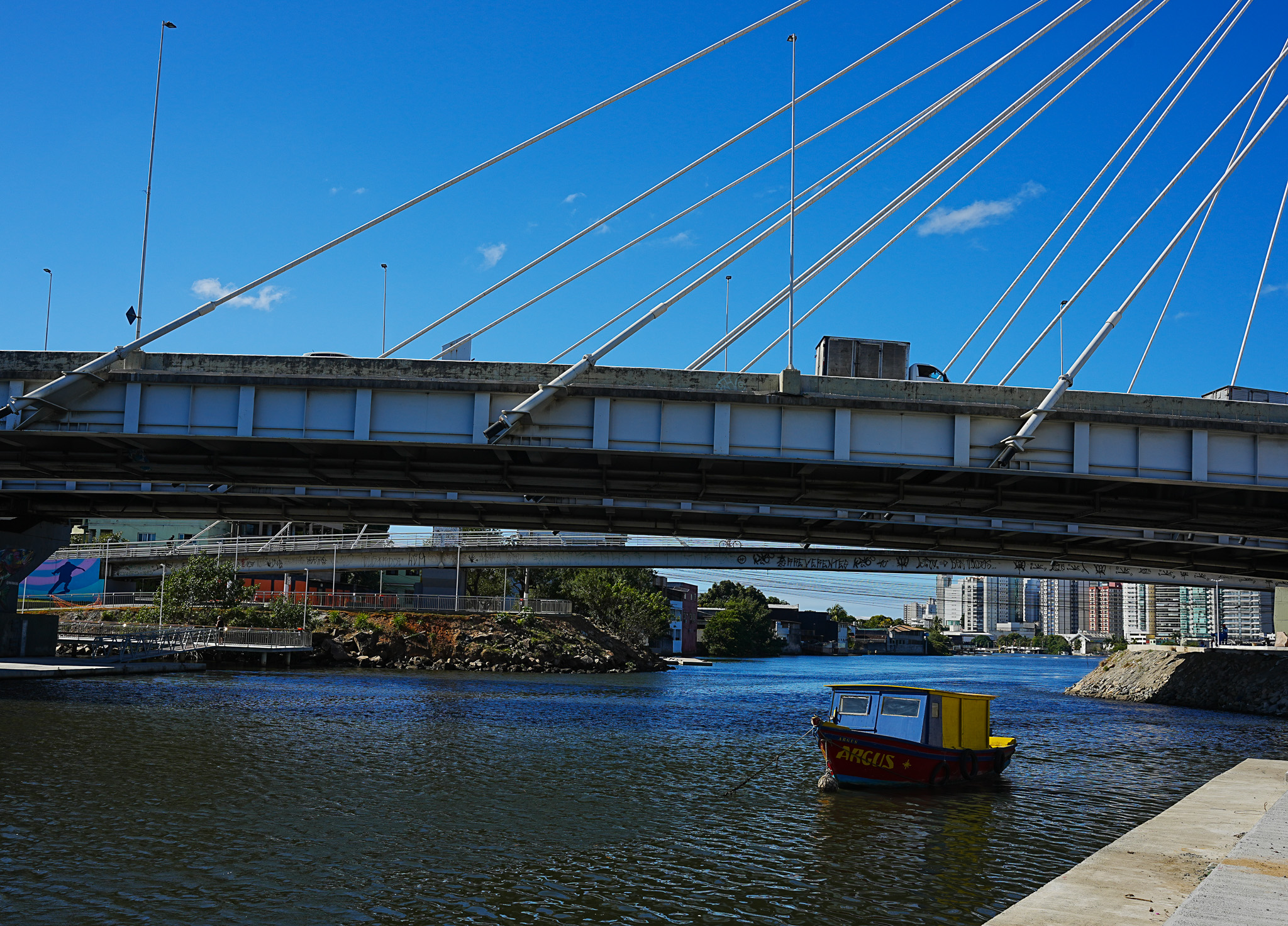 Obras da nova Orla de Andorinhas e no entorno da Ponte da Passagem