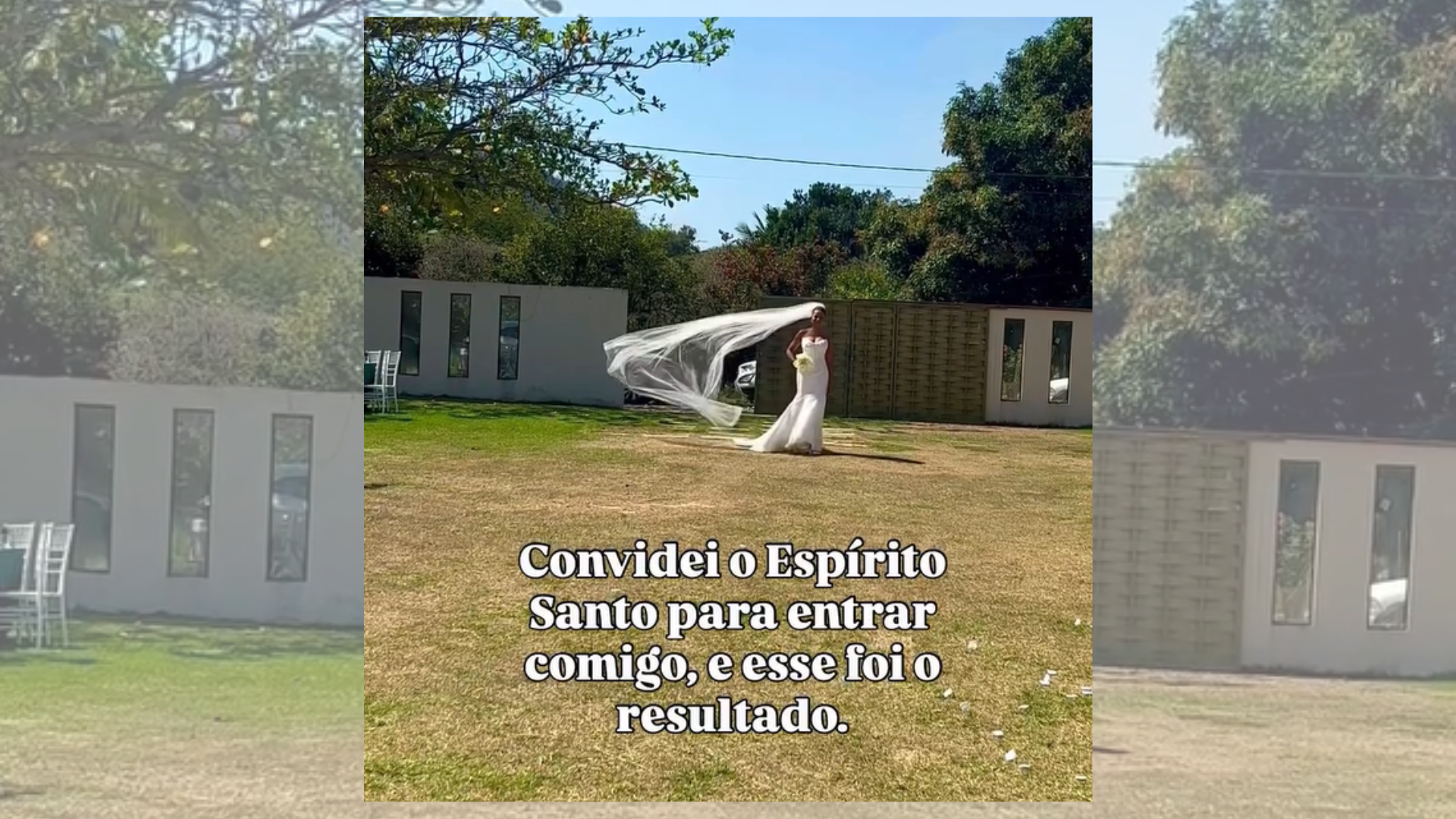 Momento que viralizou nas redes sociais emocionou não só a noiva, mas aos internautas nos comentários da publicação