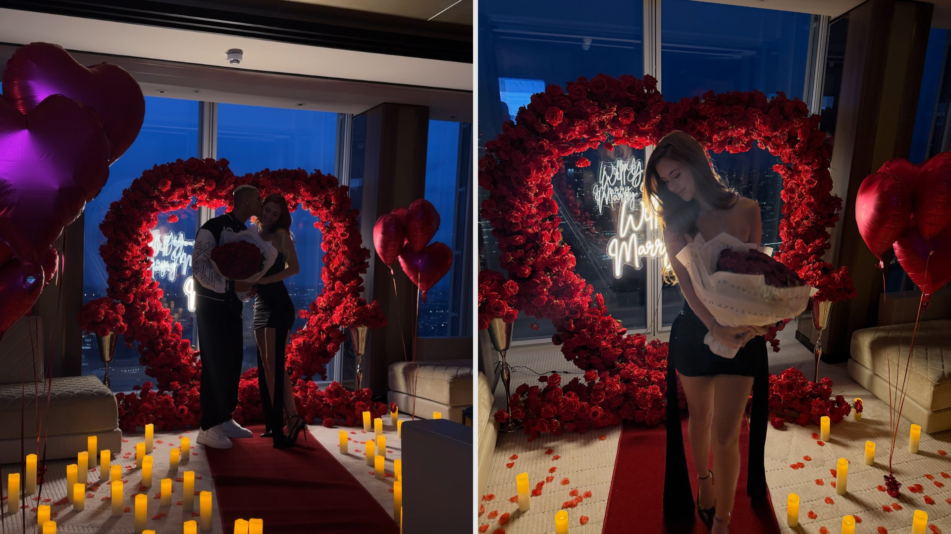 Amanda Araújo é pedida em casamento por Richarlison em Londres