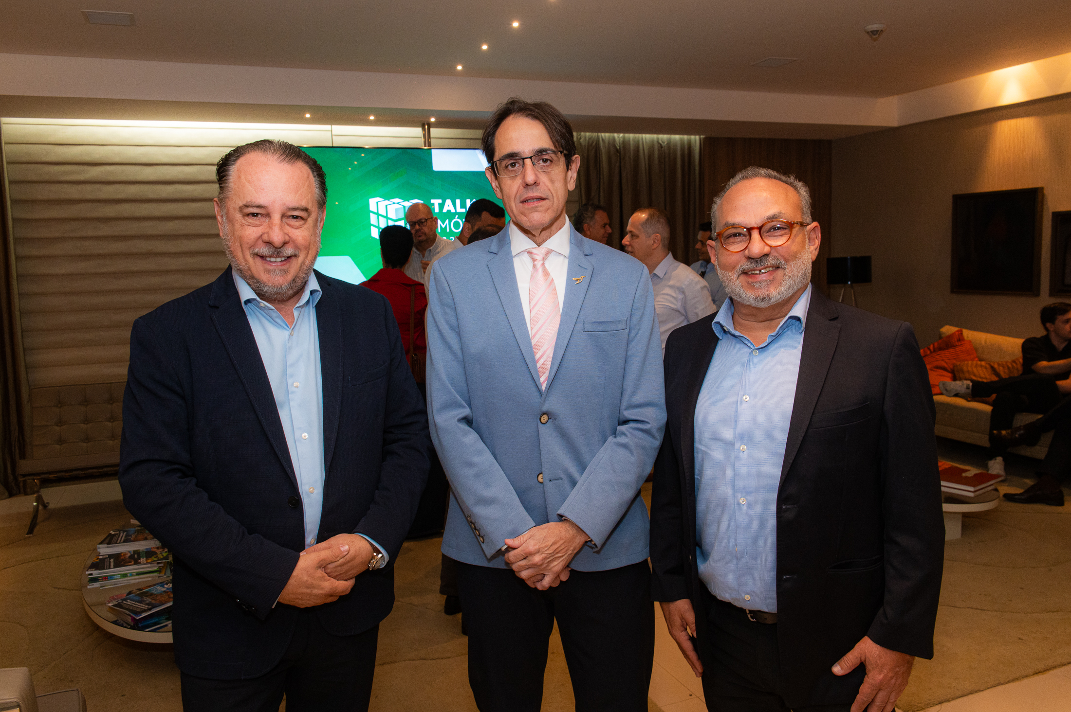 Tarcisio Dalvi, Manoel Dias, do Creci-ES e Alexandre Schubert, da Ademi-ES