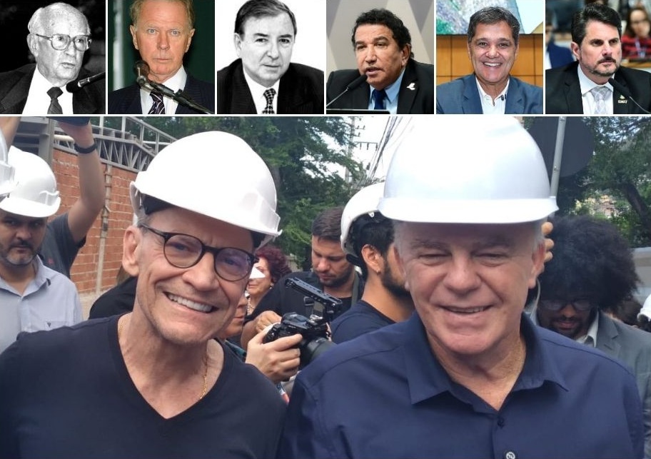 Acima: João Calmon, Gerson Camata, José Ignacio Ferreira, Magno Malta, Ricardo Ferraço e Marcos do Val. Abaixo: Fabiano Contarato e Renato Casagrande