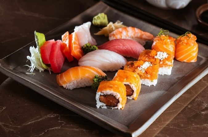 Comida japonesa do restaurante Unagi