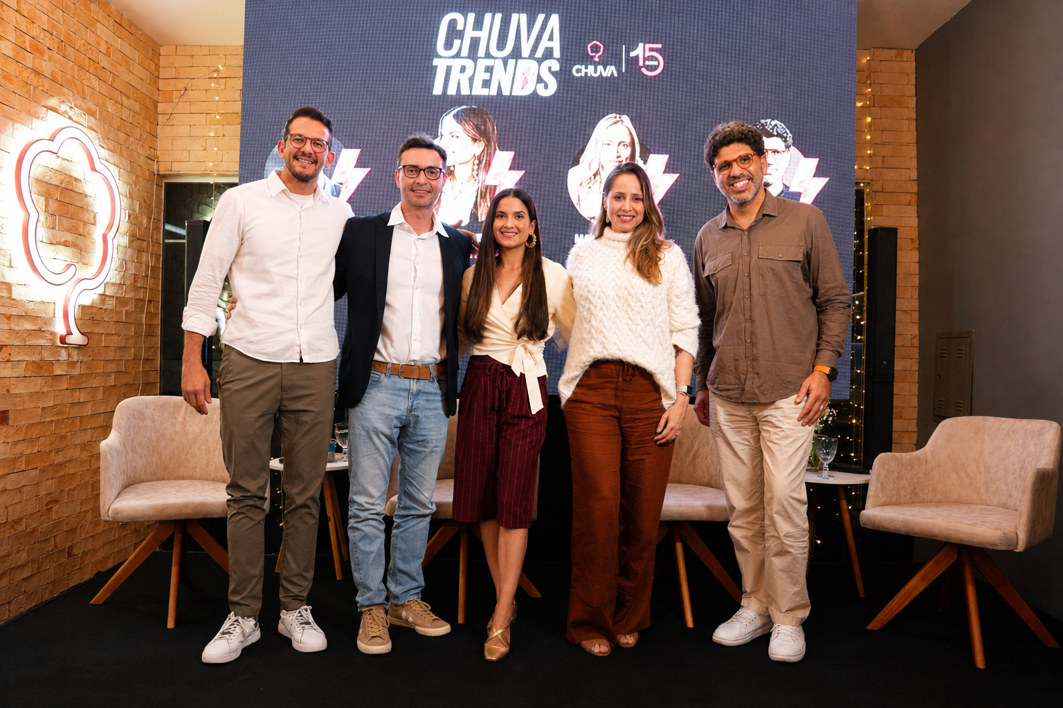 Giulianno Bresciani, Paula Rody e Marilia Ribeiro foram os palestrantes convidados de Alexandre Pedroni e Caetano Monteiro