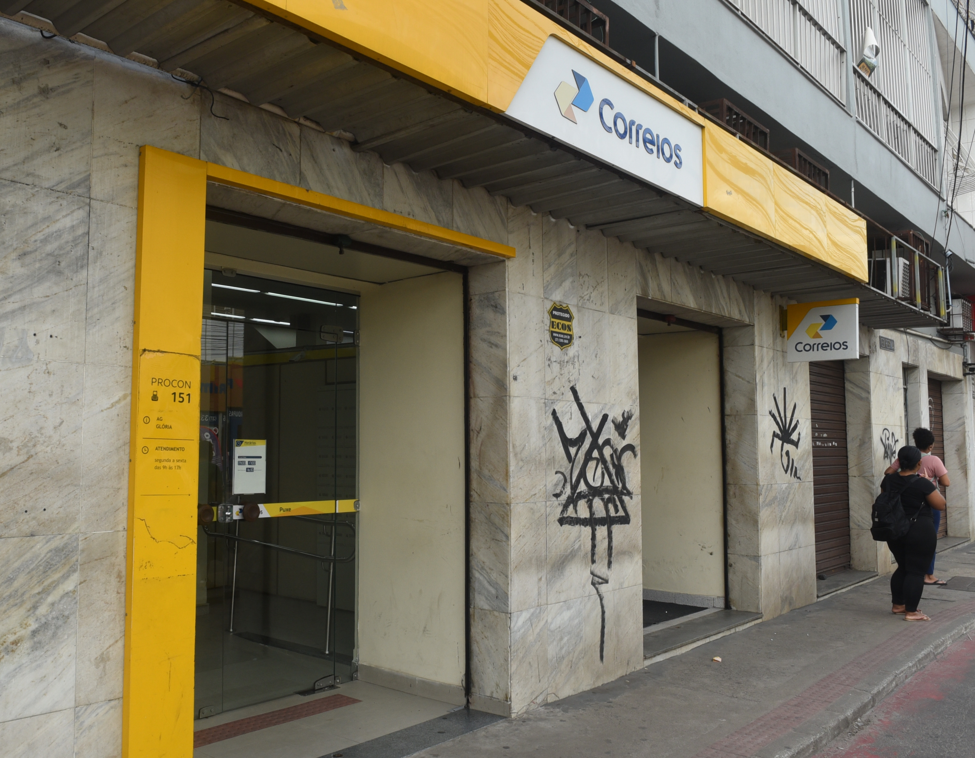 Agência do Correios na Avenida Jerônimo Monteiro, Glória, Vila Velha