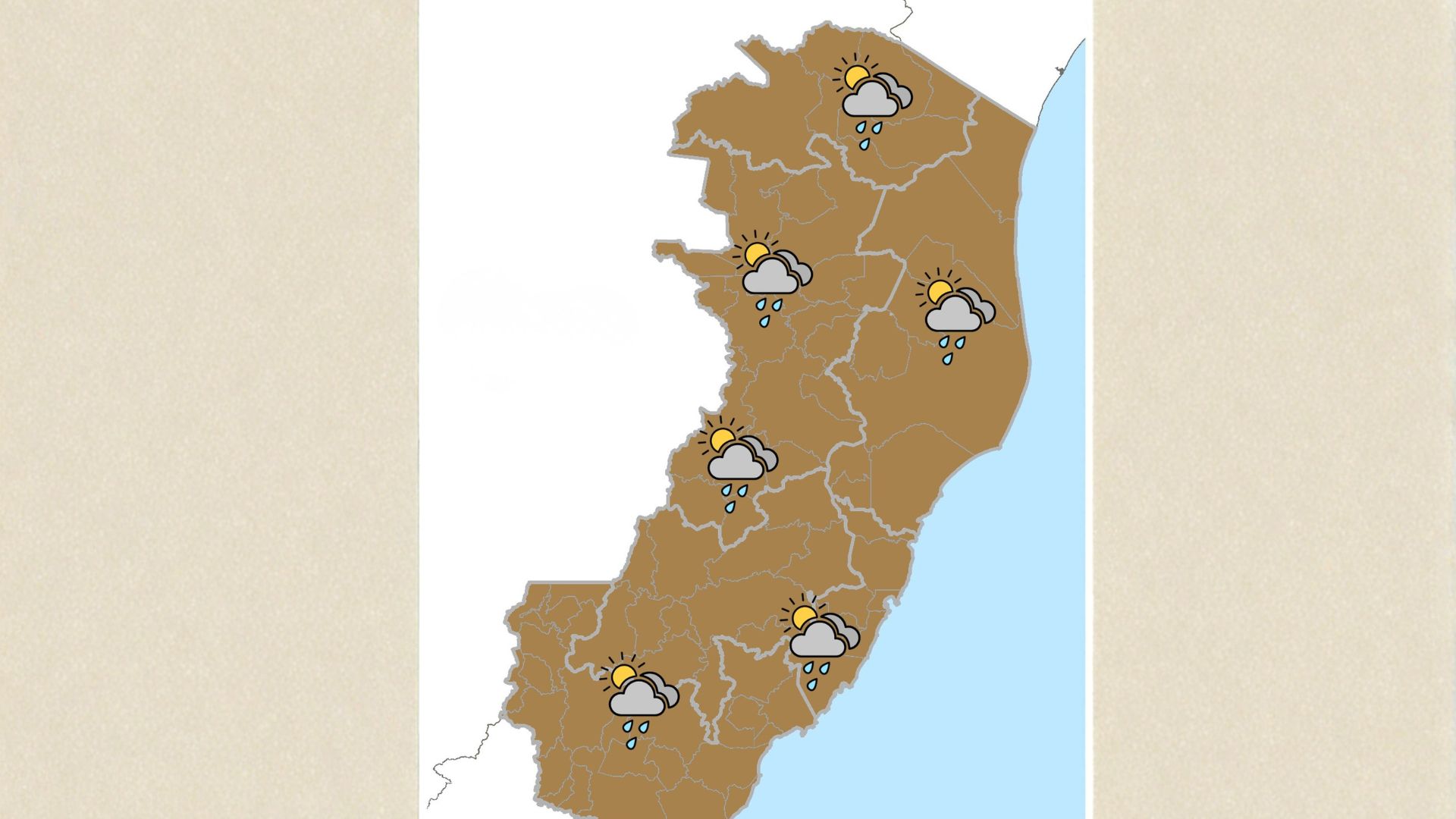 Domingo de chuva no ES com alerta de tempestade e queda nos termômetros