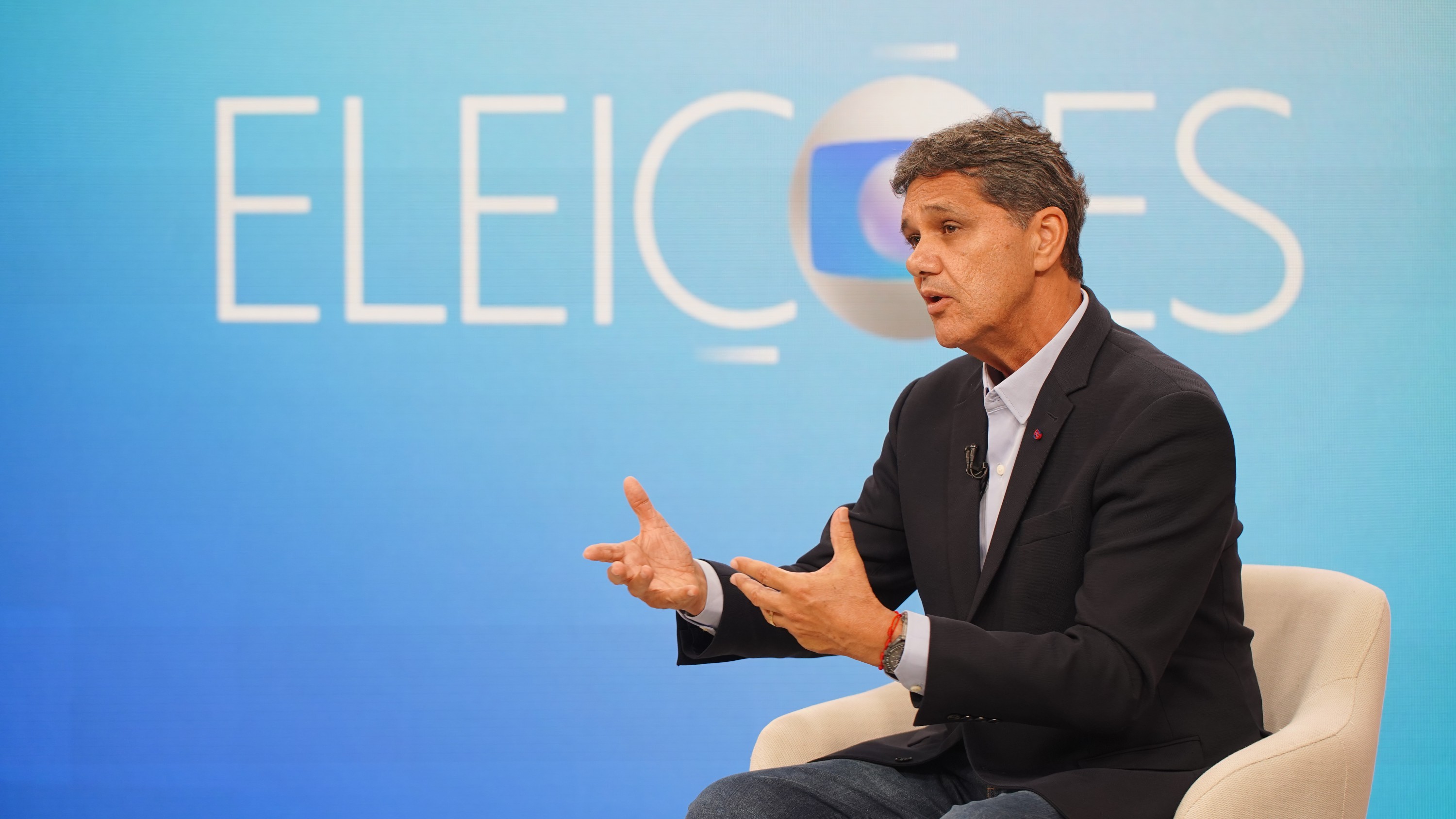 Ricardo Ferraço, candidato ao governo do ES, durante entrevista no Gazeta Meio Dia