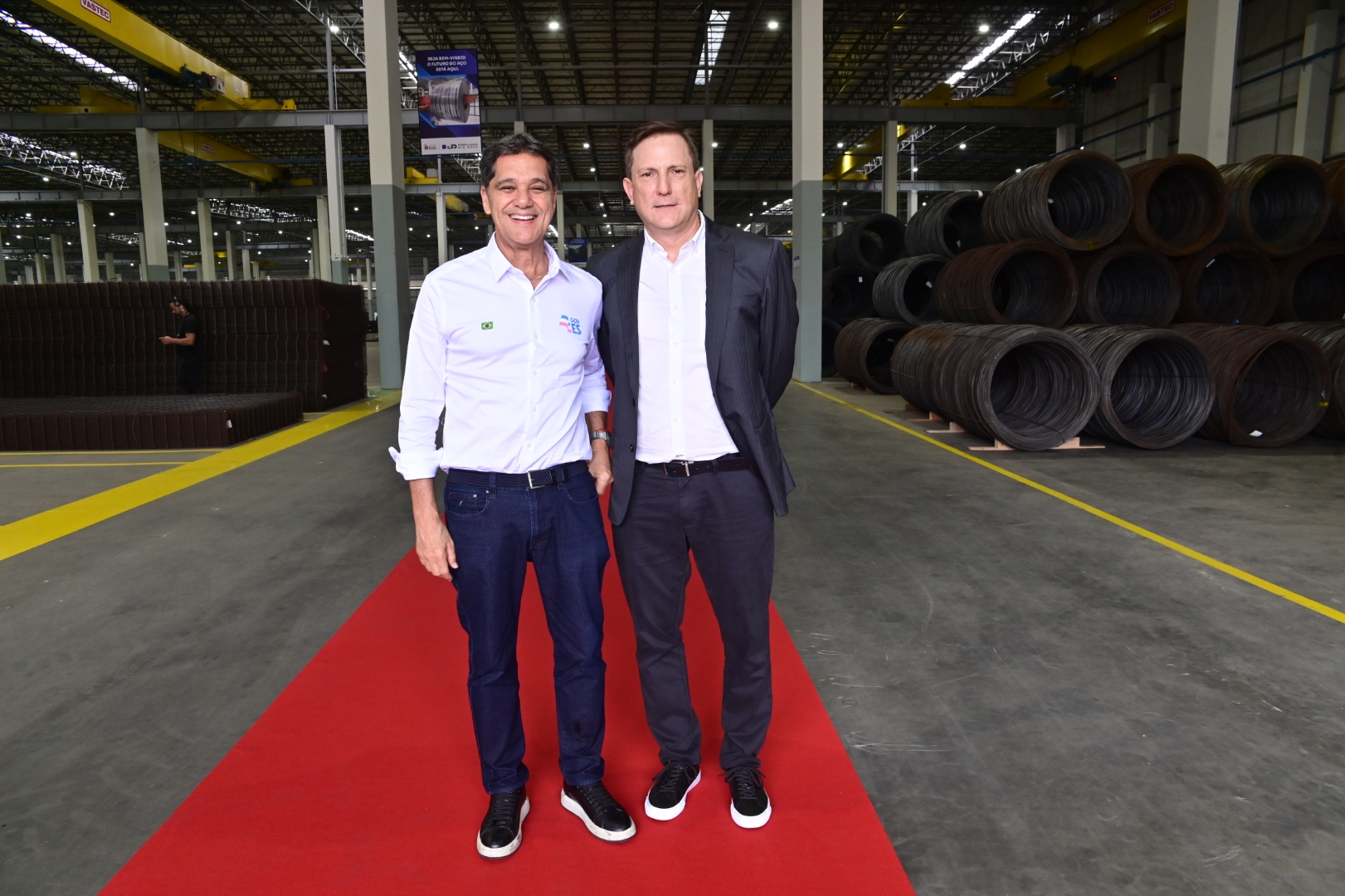 O governador Ricardo Ferraço e Mauricio Souza Suarez