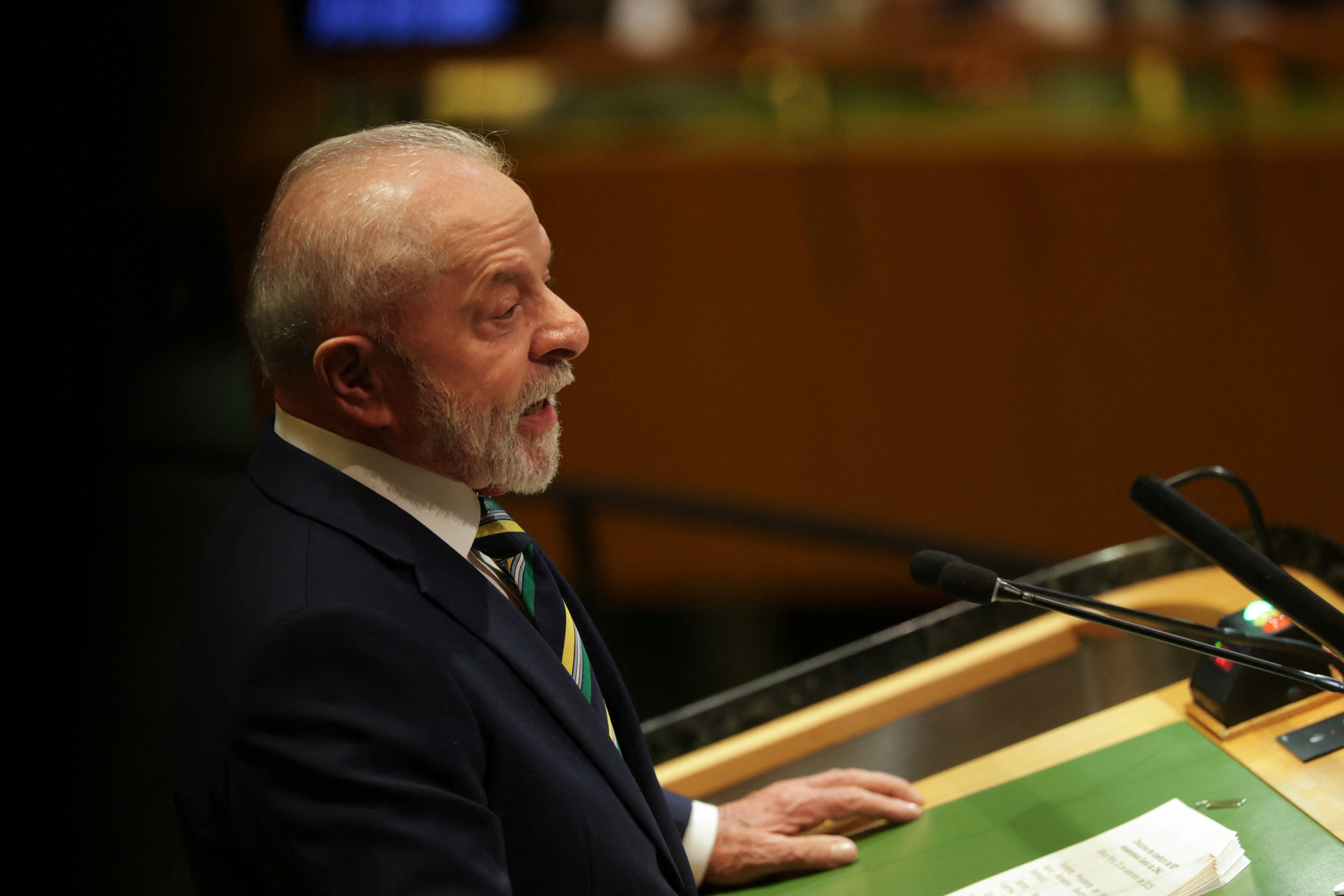 Brazil's President Luiz Inacio Lula da Silva addresses the 80th United Nations General Assembly