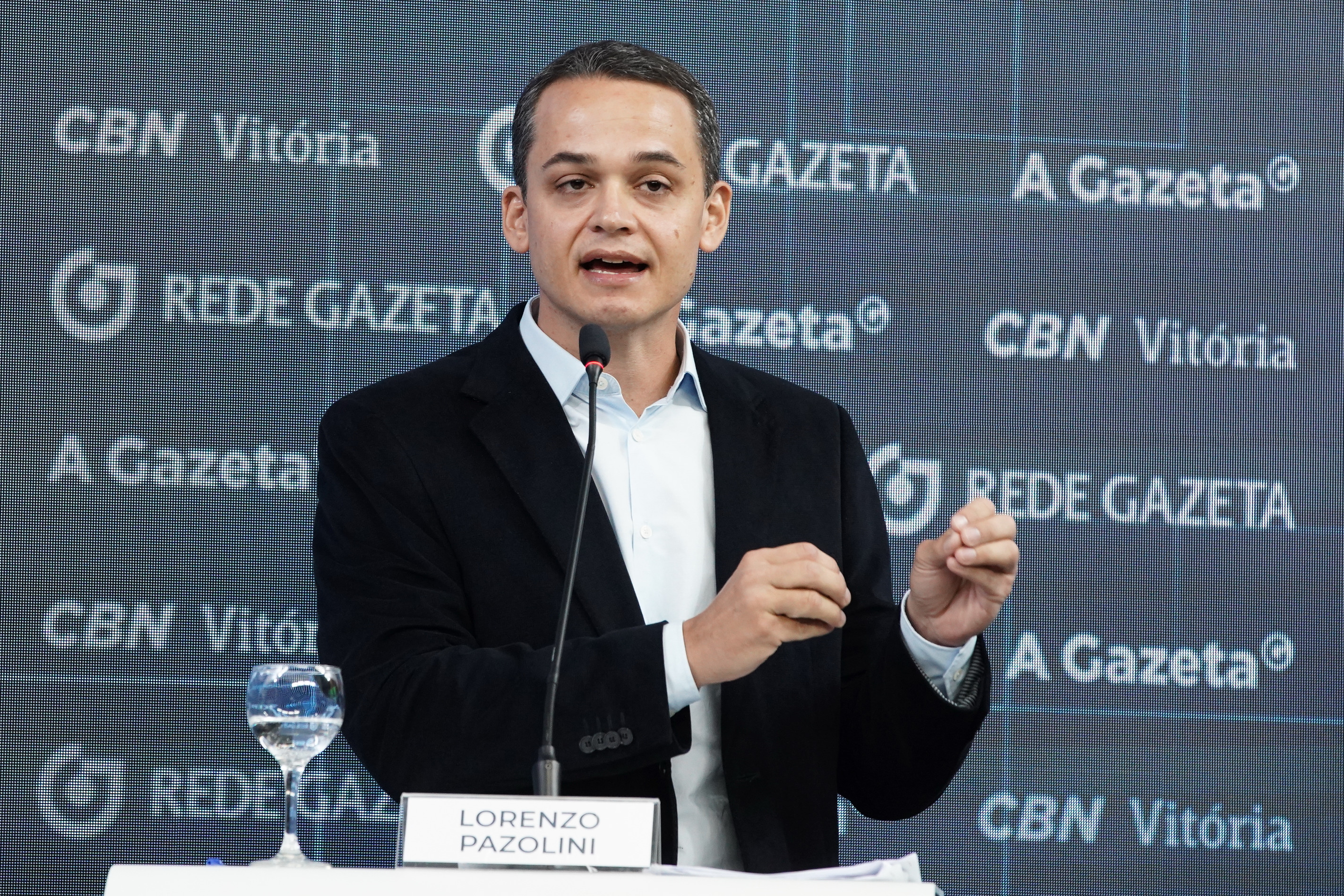 Debate CBN e A Gazeta com os candidatos ao governo do ES, Lorenzo Pazolini, Helder Salomão e Ricardo Ferraço