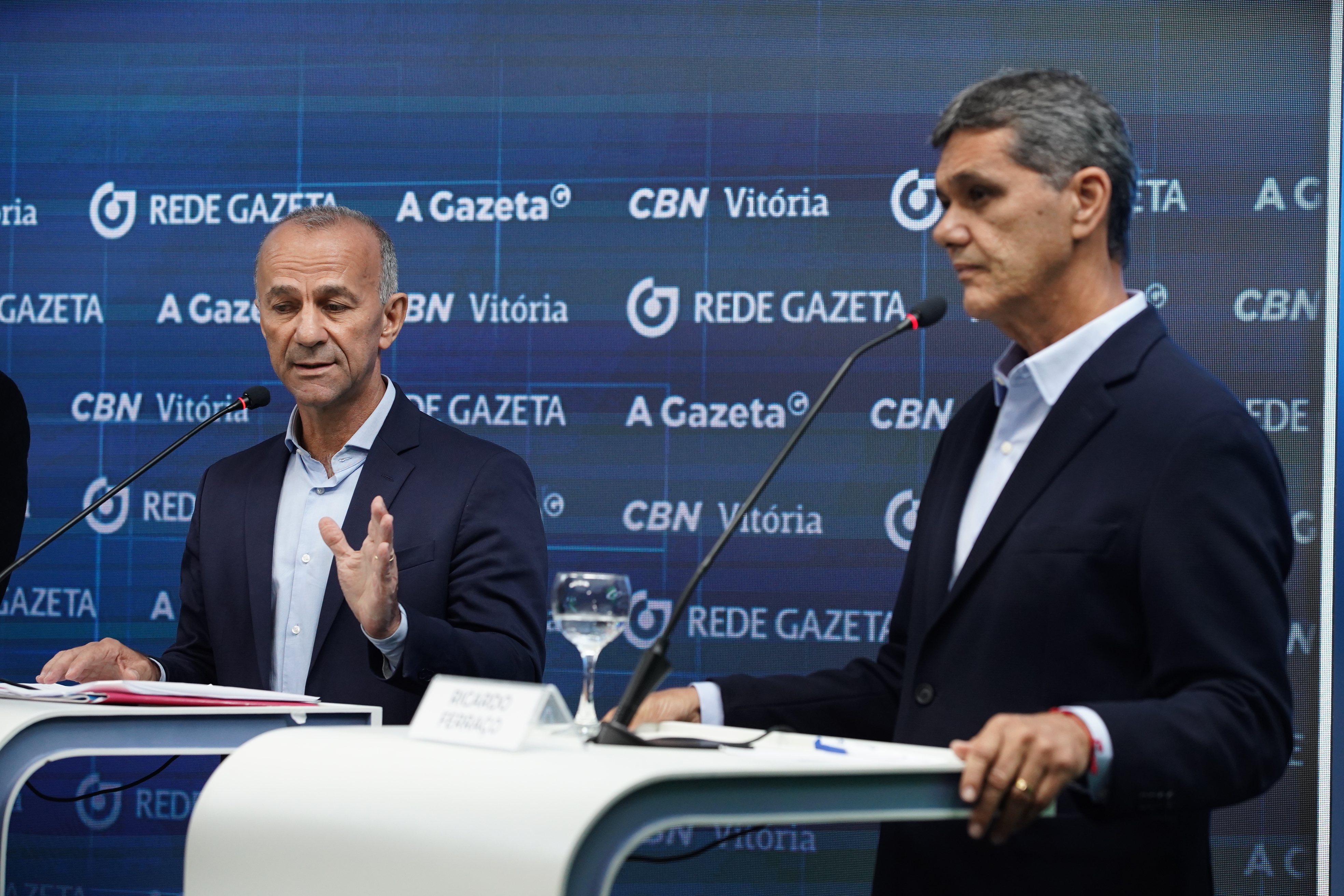 Debate CBN e A Gazeta com os candidatos ao governo do ES, Lorenzo Pazolini, Helder Salomão e Ricardo Ferraço
