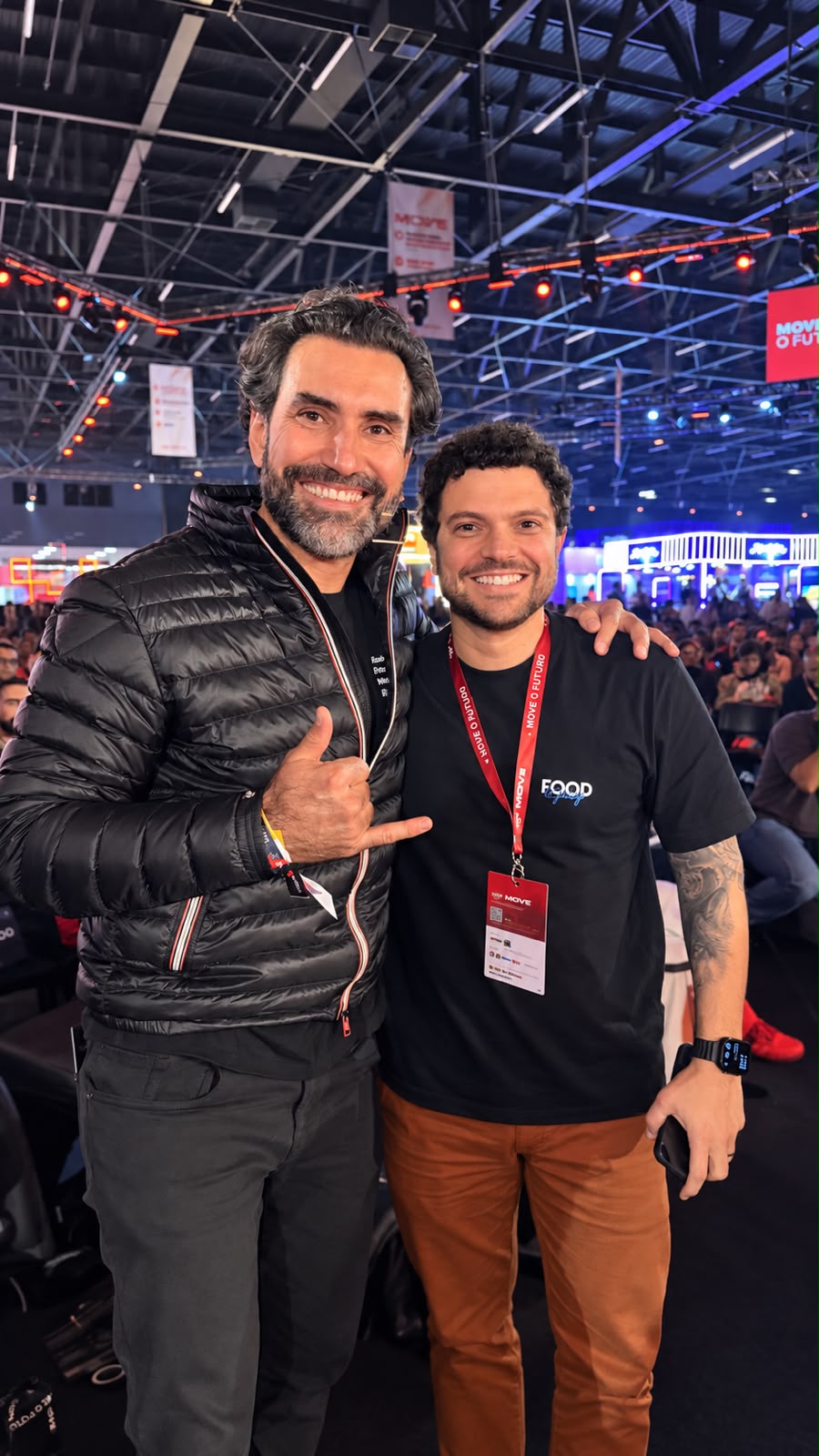 Marcelo Uliana, presidente da Abrasel-ES e idealizador do FOOD 360, com Diego Barreto, CEO do iFood