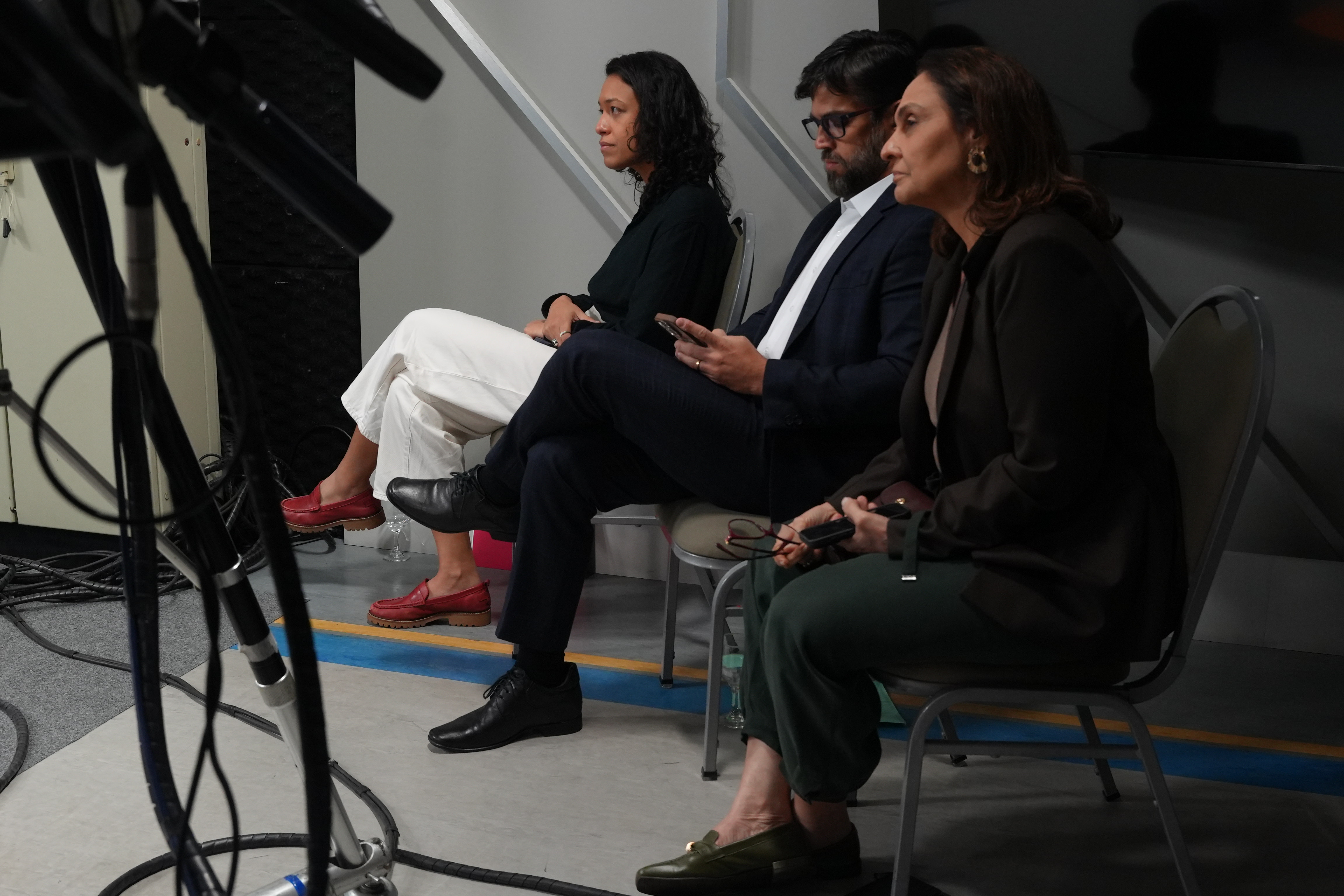 Assessores dos candidatos ao Governo do ES durante o debate na TV Gazeta