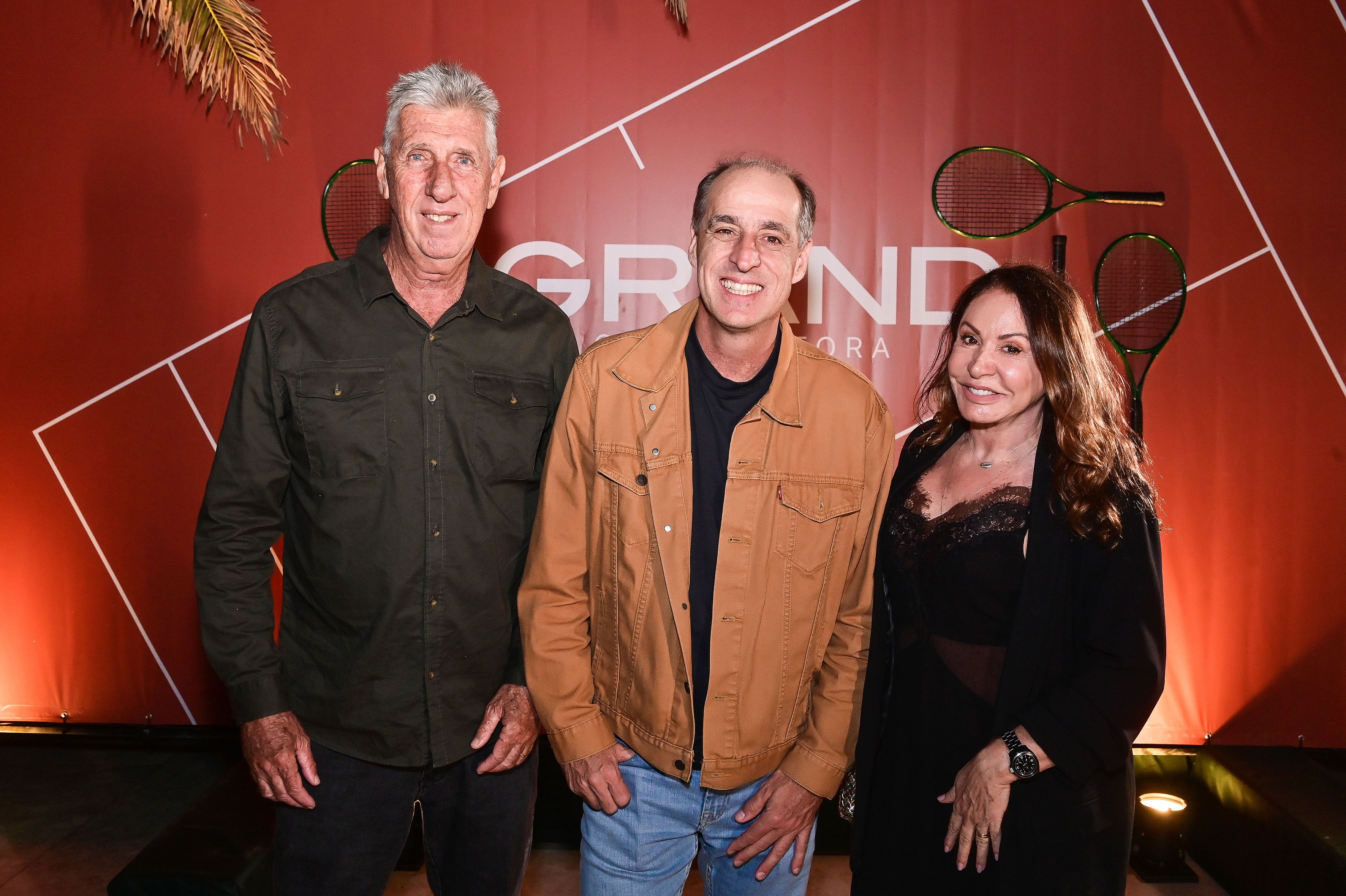 Karl Piskac e Rose Frizzera com Fernando Meligeni