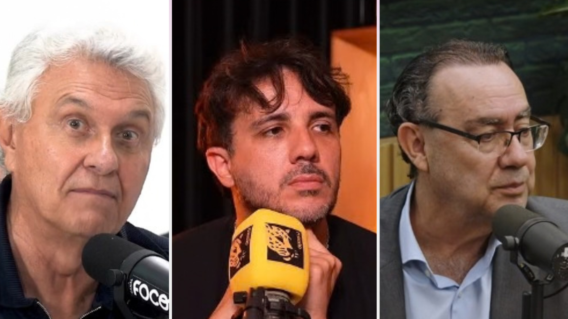 Ronaldo Caiado, Renan Santos e Augusto Cury