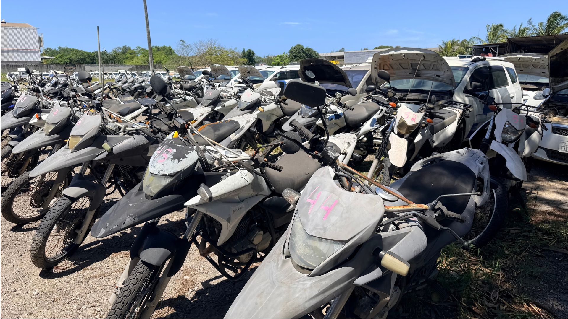 A PMES vai realizar um leilão on-line com 81 lotes de veículos, motocicletas e outros bens