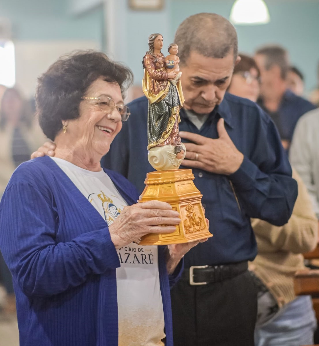 Entronização da imagem de Nossa Senhora de Nazaré na igreja da Ponta da Fruta
