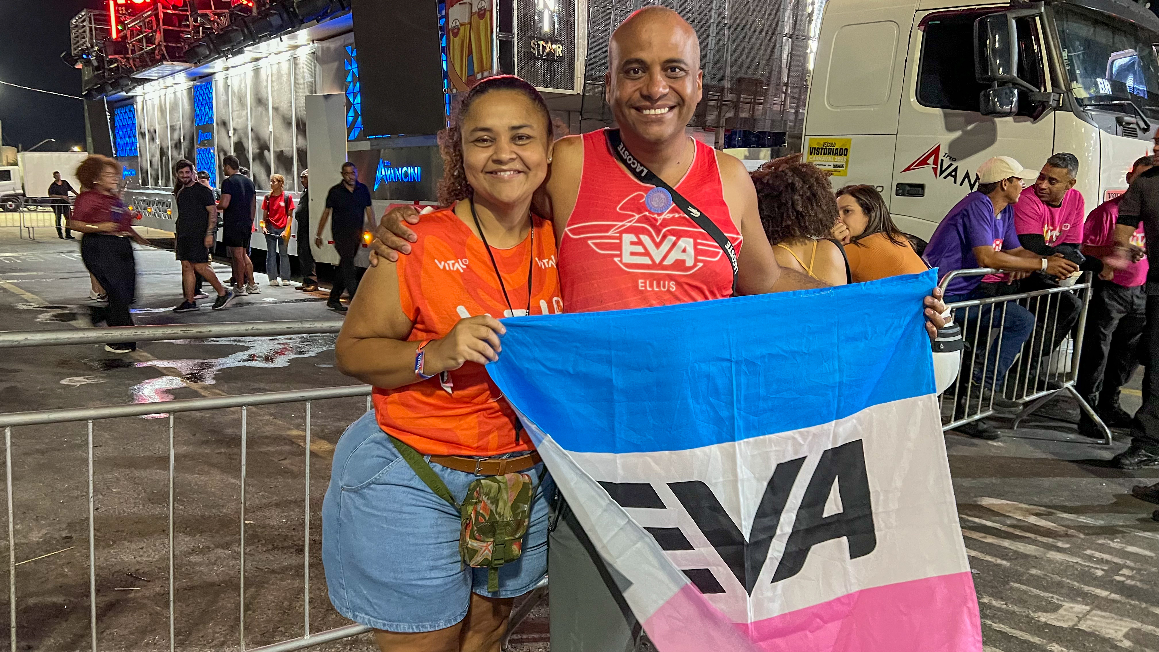 Adevânia Coser e Everton Gomes são fãs da banda Eva