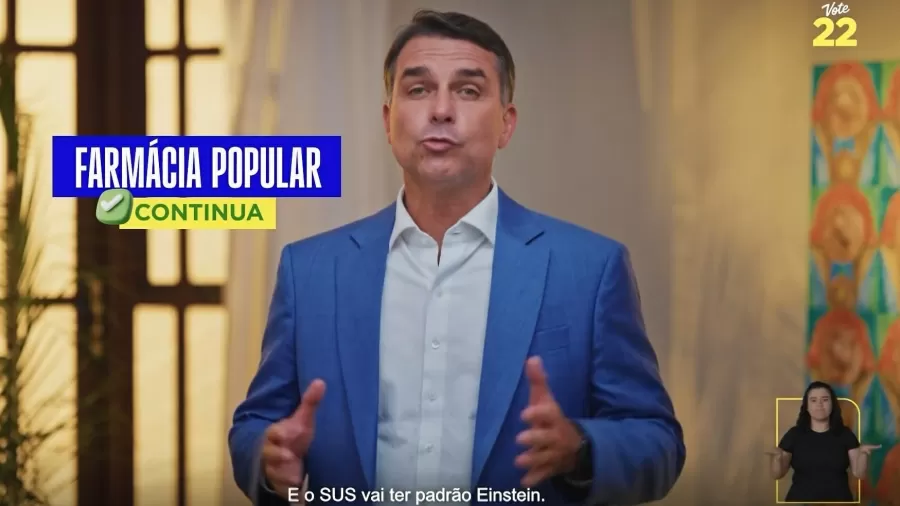 Propaganda de Flávio Bolsonaro foi ao ar sem som após falha técnica