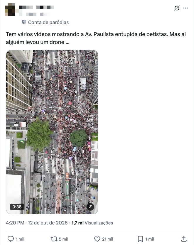 Captura de tela de outro post verificado pelo Comprova