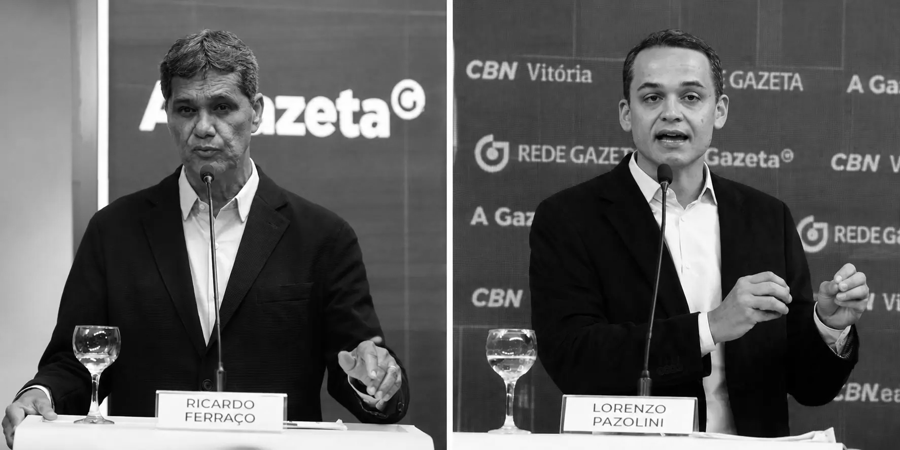 Ricardo Ferraço (MDB) e Lorenzo Pazolini (Republicanos) participaram de debates no primeiro turno
