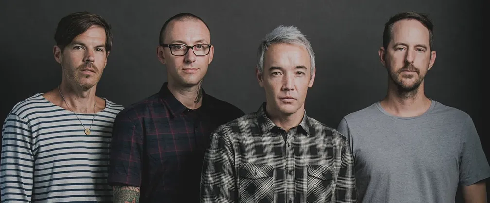 Dan Estrin, Jesse Charland, Doug Robb e Chris Hesse: a formação atual do Hoobastank
